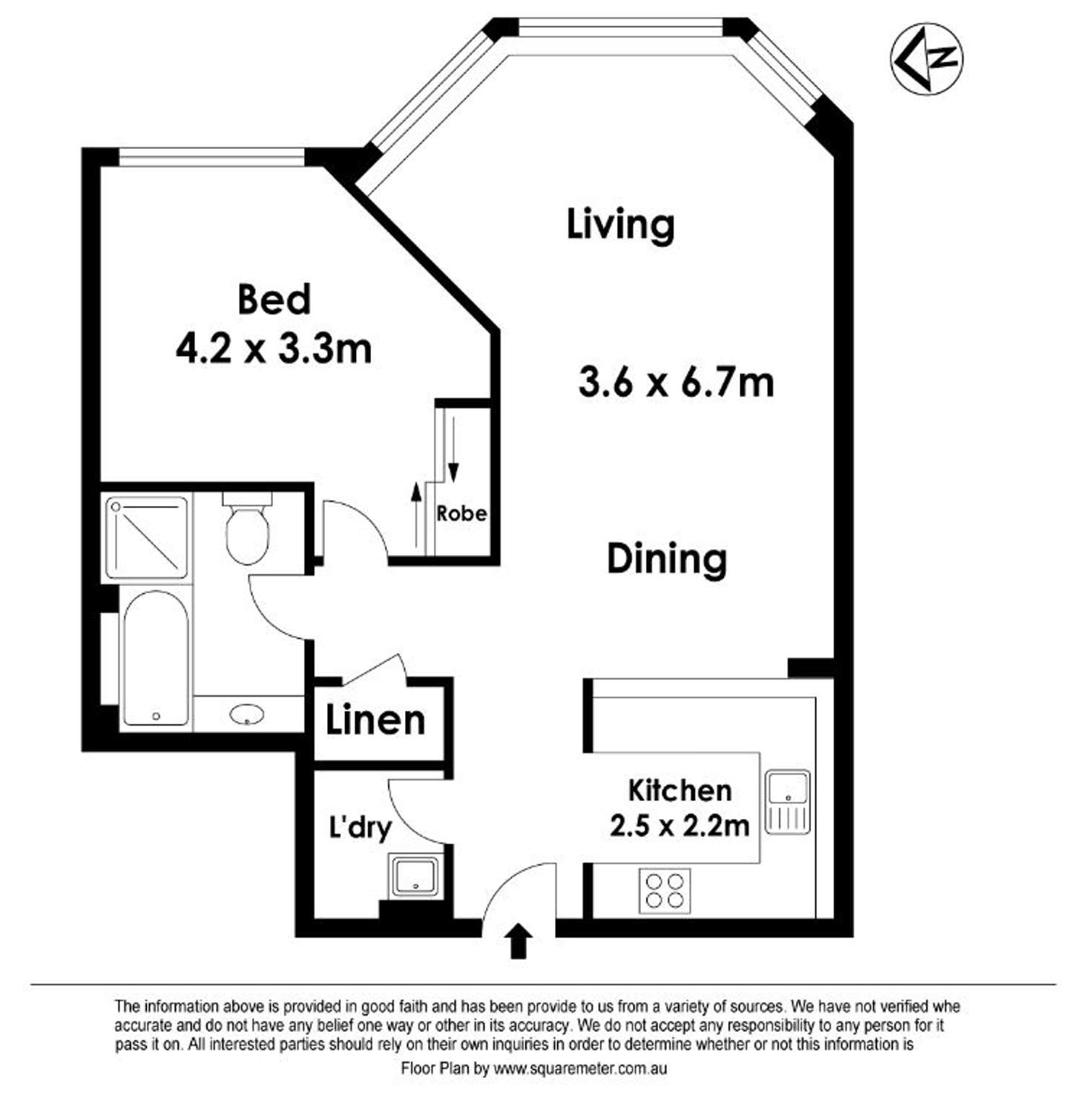 Floorplan of Homely apartment listing, 98 Gloucester Street, Sydney NSW 2000