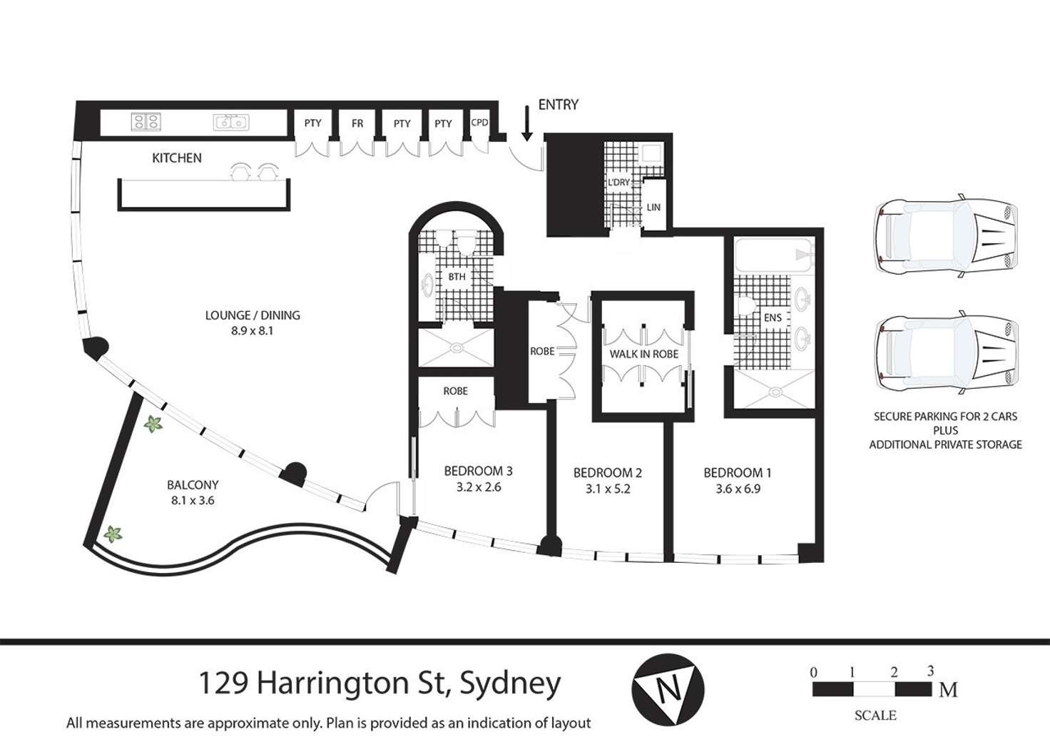 Floorplan of Homely apartment listing, 129 Harrington Street, Sydney NSW 2000