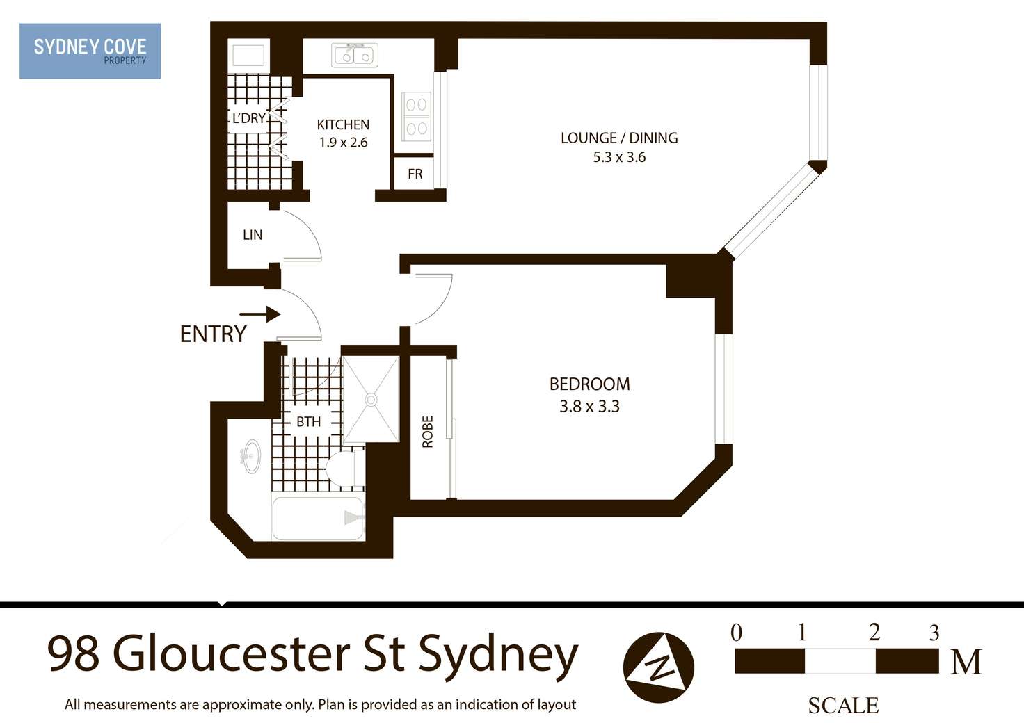 Floorplan of Homely apartment listing, 98 Gloucester St, Sydney NSW 2000