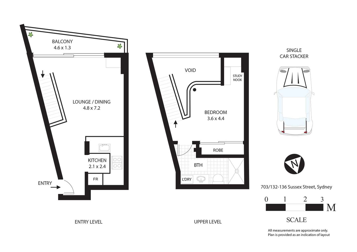 Floorplan of Homely apartment listing, 703/132 Sussex Street, Sydney NSW 2000