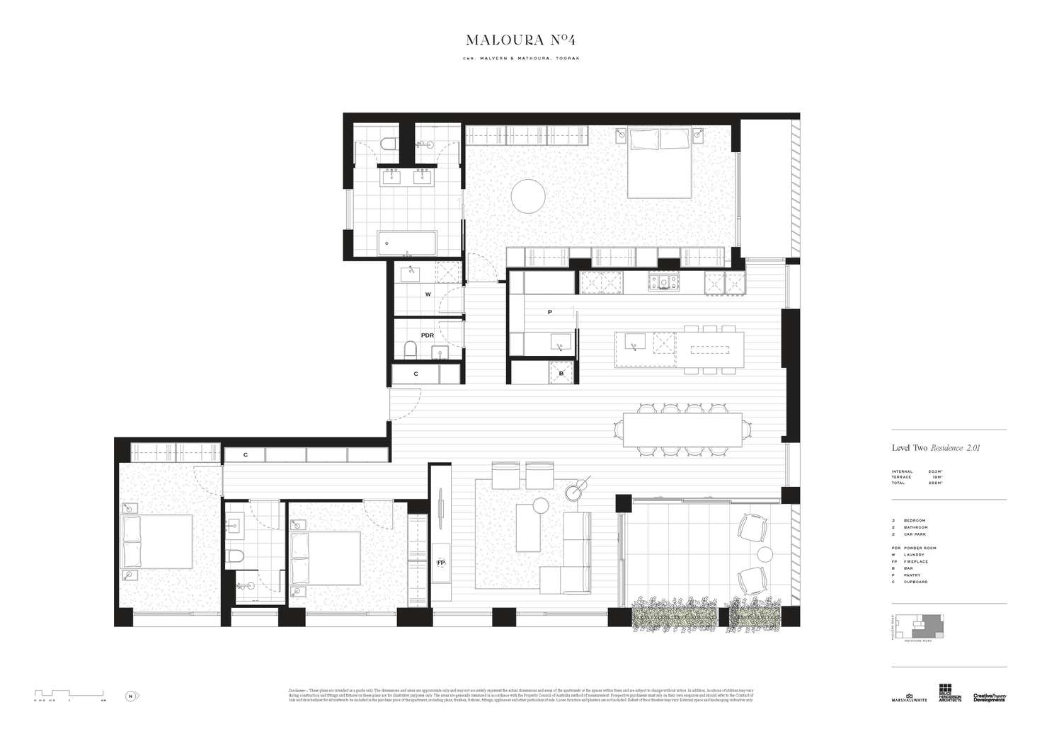 Floorplan of Homely apartment listing, 201/617 Malvern Road, Toorak VIC 3142
