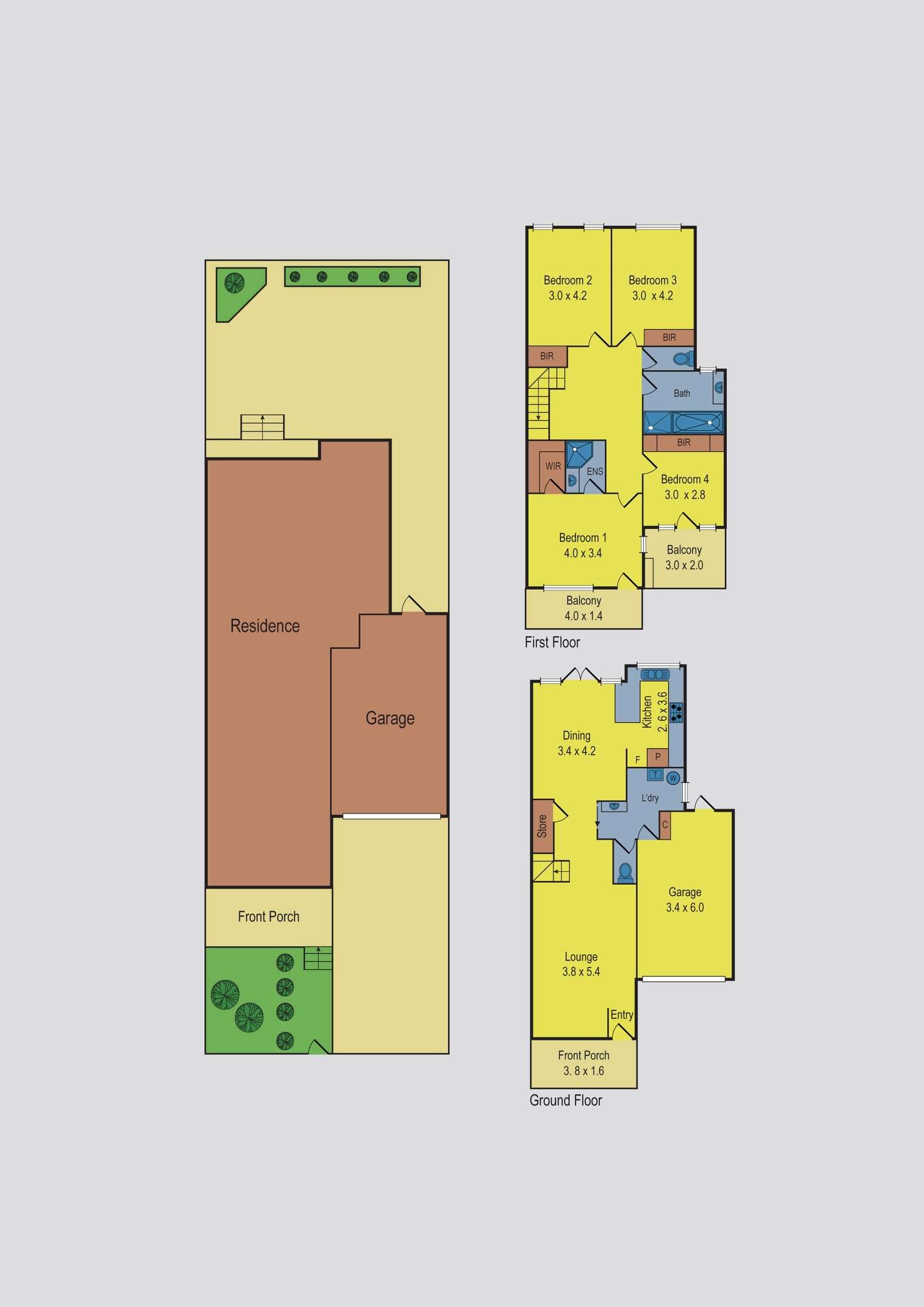 Floorplan of Homely townhouse listing, 50 Mercantile Parade, Kensington VIC 3031