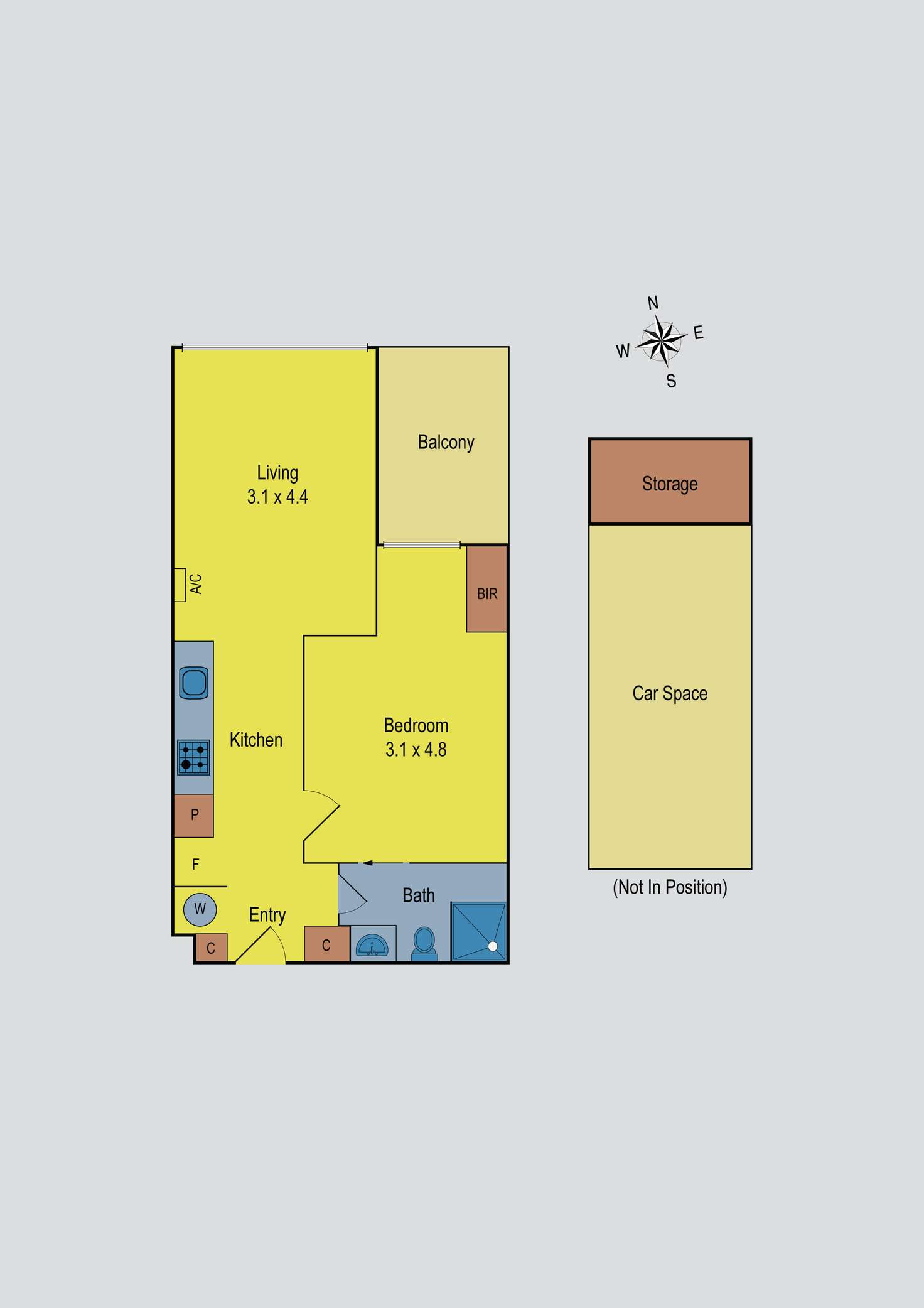 Floorplan of Homely apartment listing, 602/40 Collins Street, Essendon VIC 3040