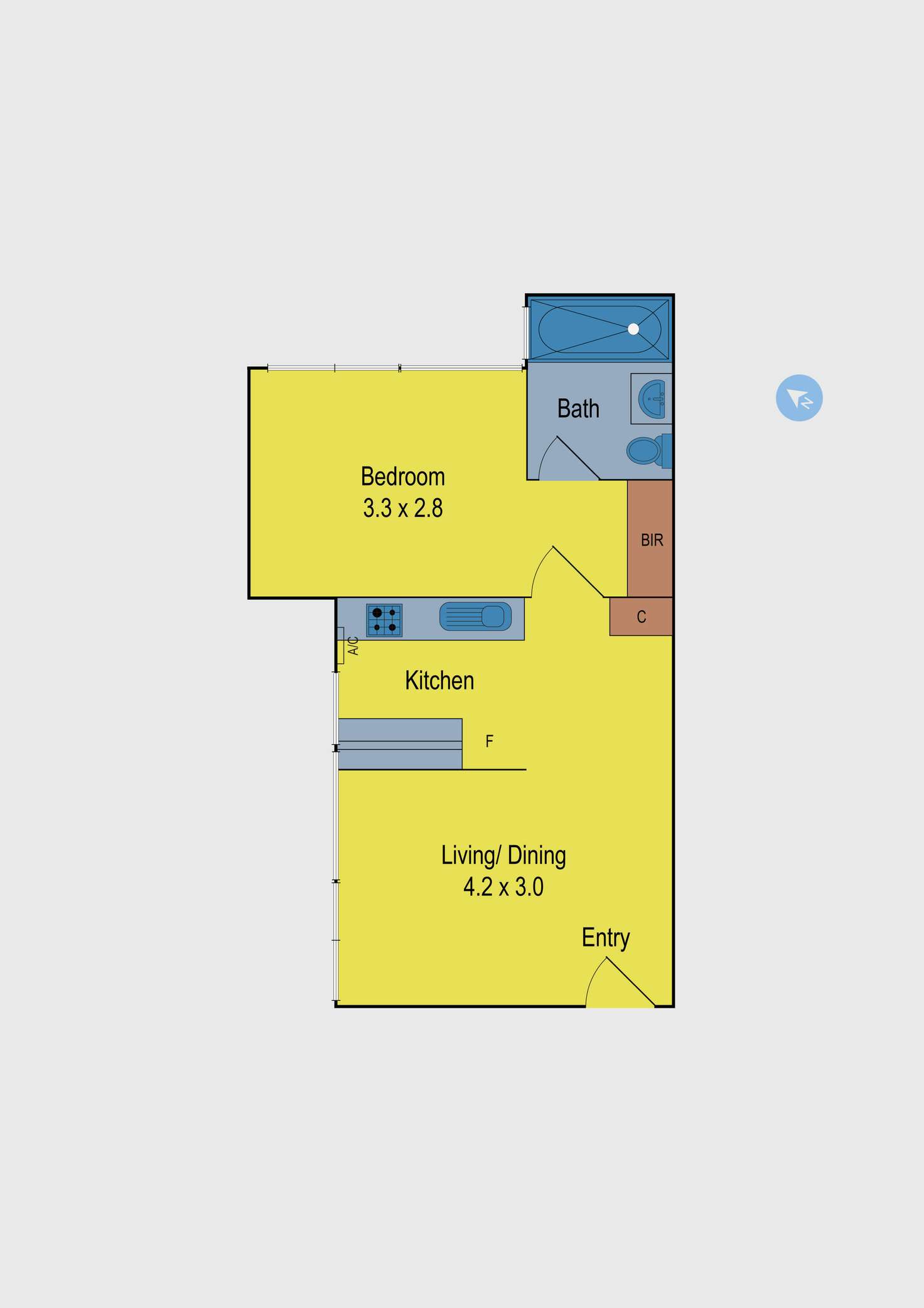 Floorplan of Homely unit listing, 1/25 Daisy Street, Essendon VIC 3040