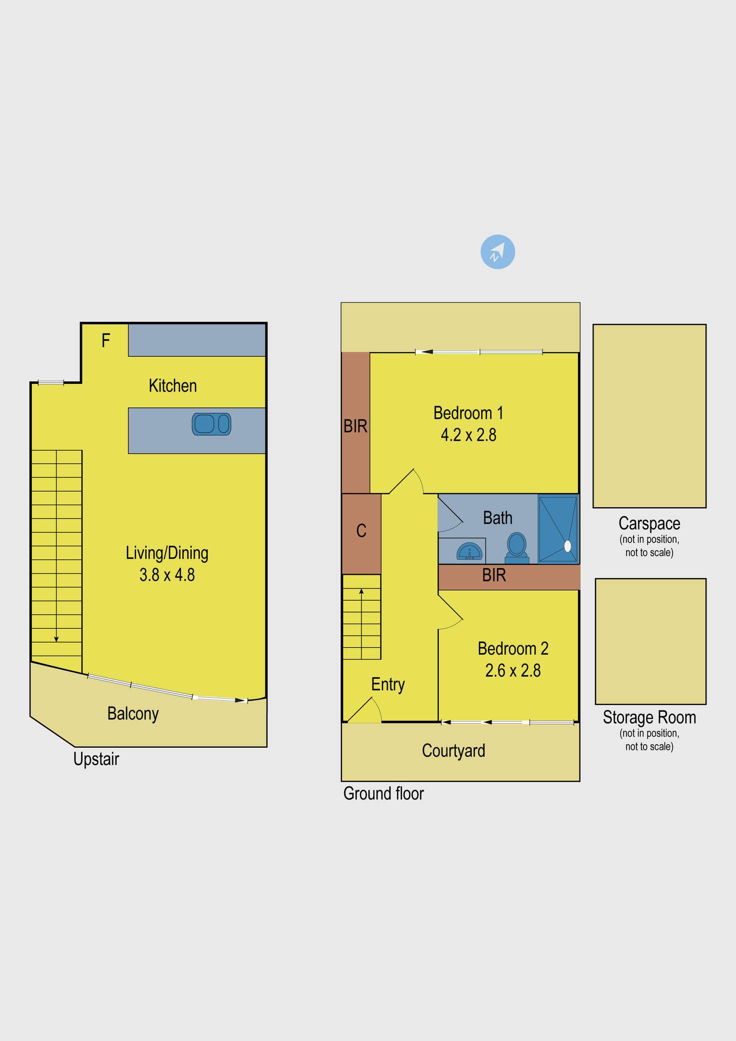 Floorplan of Homely townhouse listing, 4/11 Barningham Street, Brunswick VIC 3056