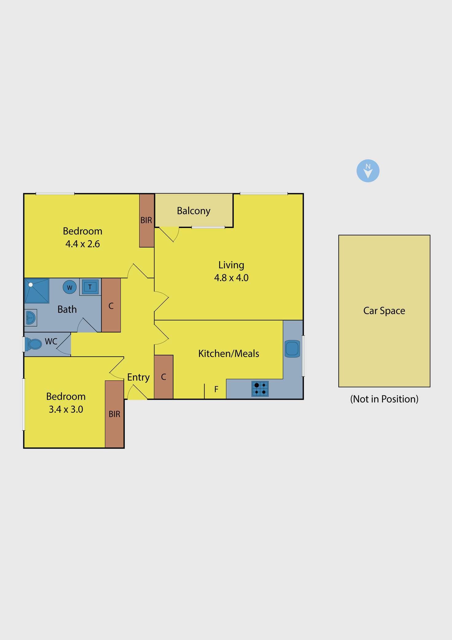Floorplan of Homely apartment listing, 1/42 The Parade, Ascot Vale VIC 3032