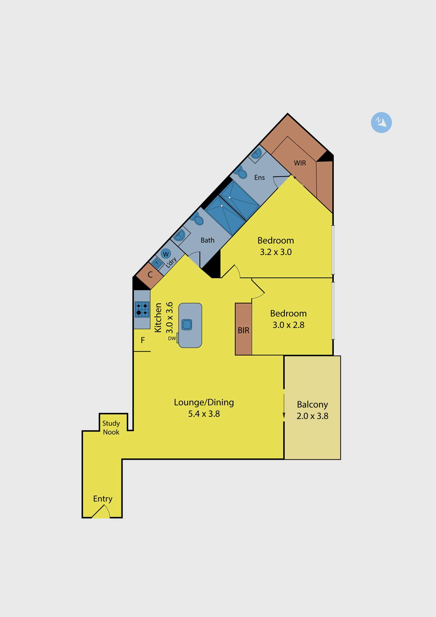 Floorplan of Homely apartment listing, 210/21 Glass Street, Essendon VIC 3040