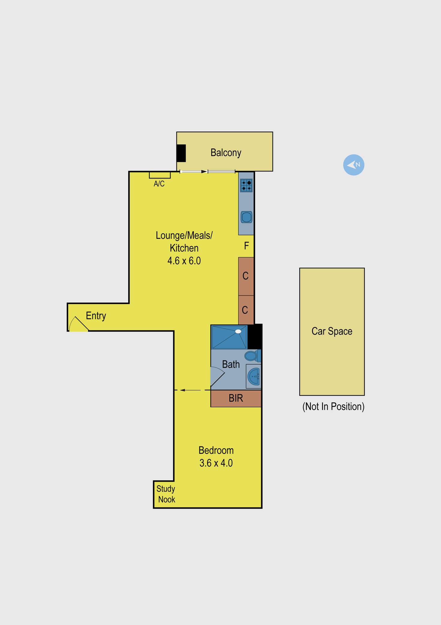 Floorplan of Homely apartment listing, 209/1005 Mt Alexander Rd, Essendon VIC 3040