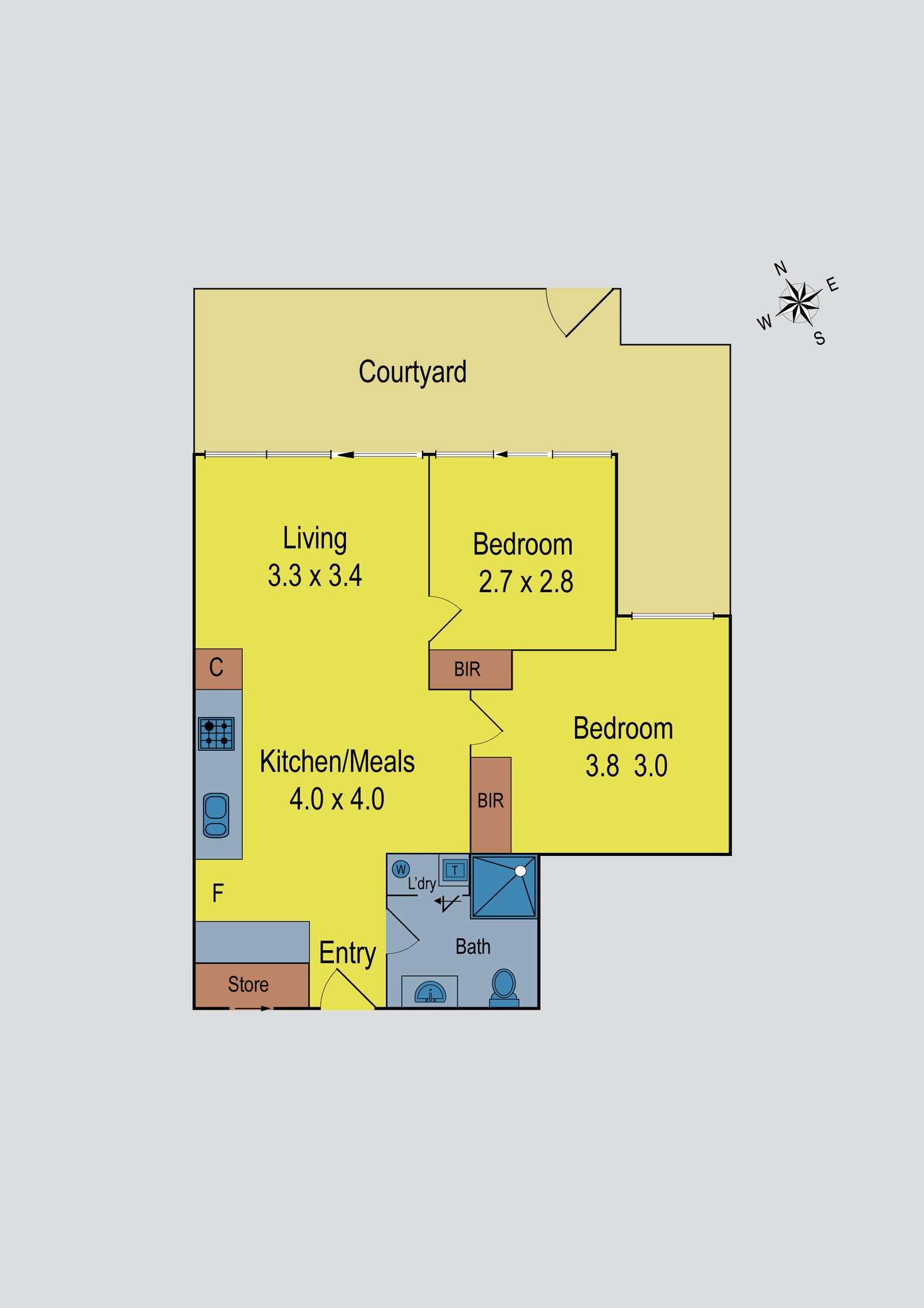 Floorplan of Homely apartment listing, G01/40 Beach Street, Port Melbourne VIC 3207