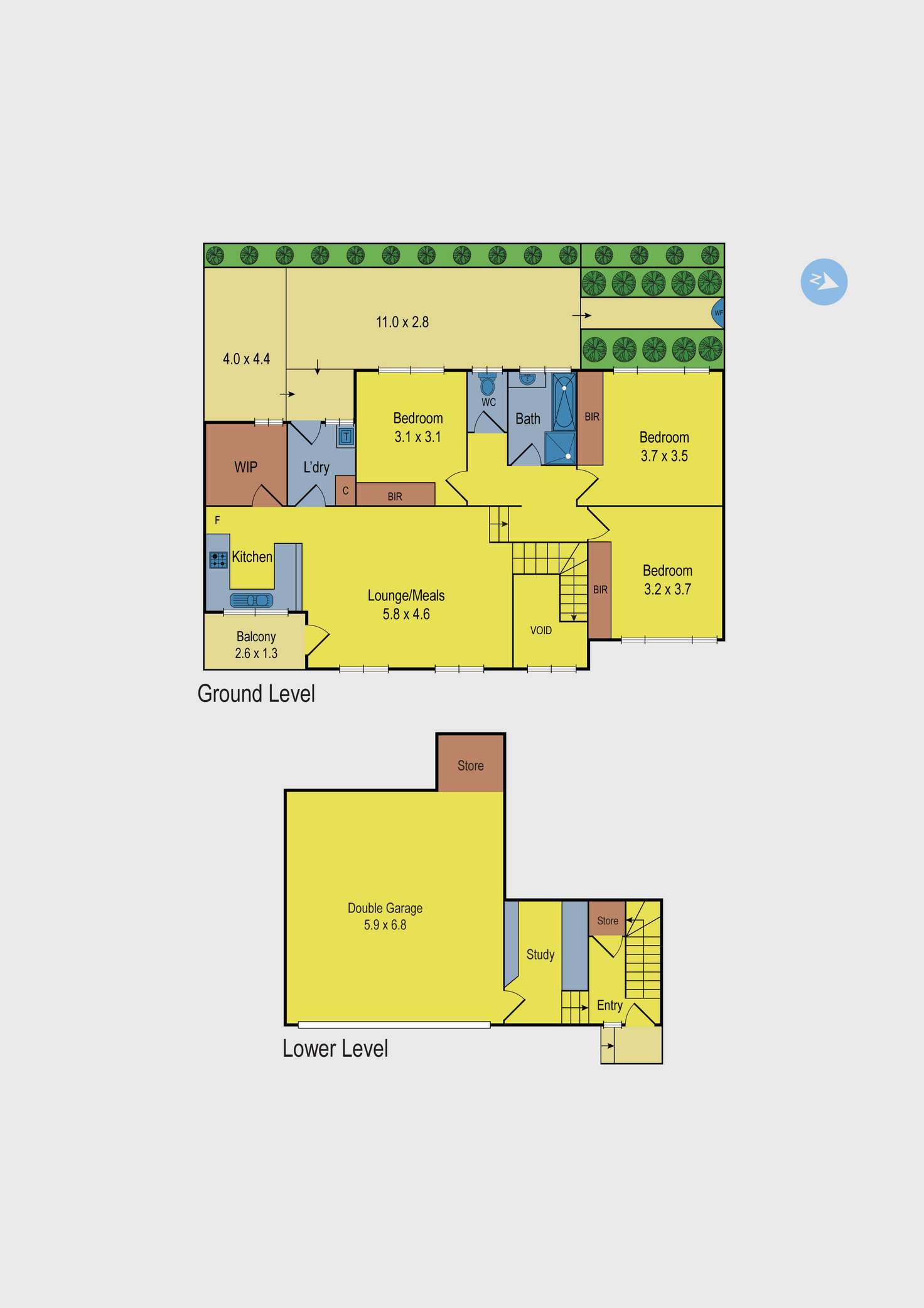Floorplan of Homely townhouse listing, 2/4 Weyburn Place, Avondale Heights VIC 3034