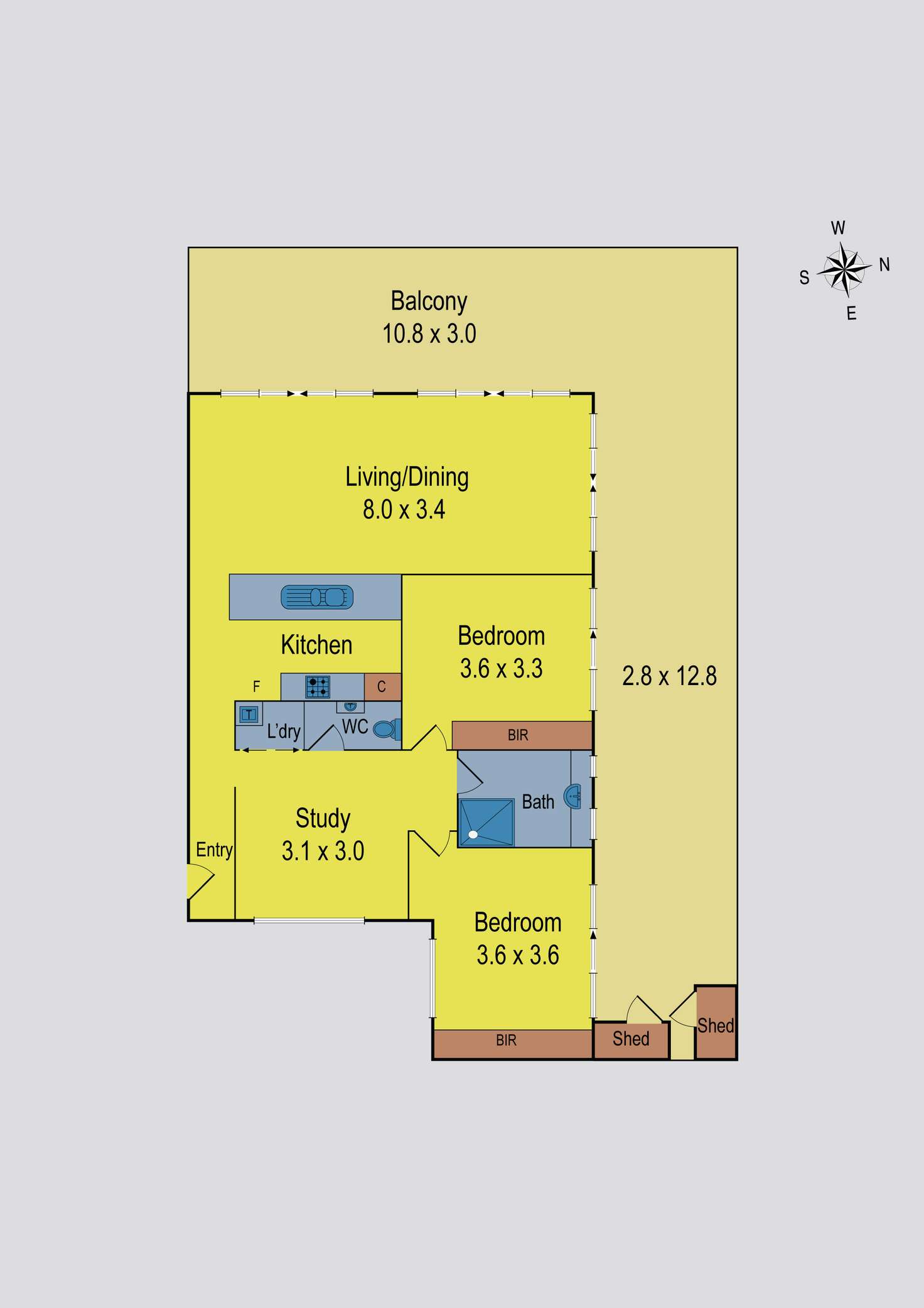Floorplan of Homely apartment listing, 29/100 Union Road, Ascot Vale VIC 3032