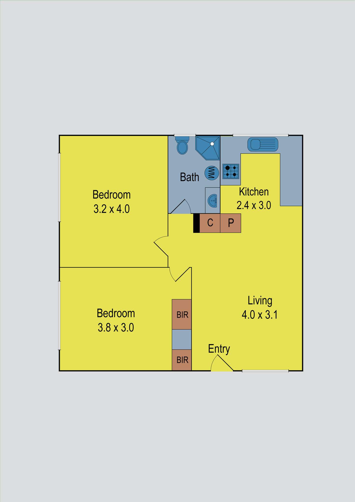 Floorplan of Homely apartment listing, 3/10 Loeman Street, Essendon VIC 3040