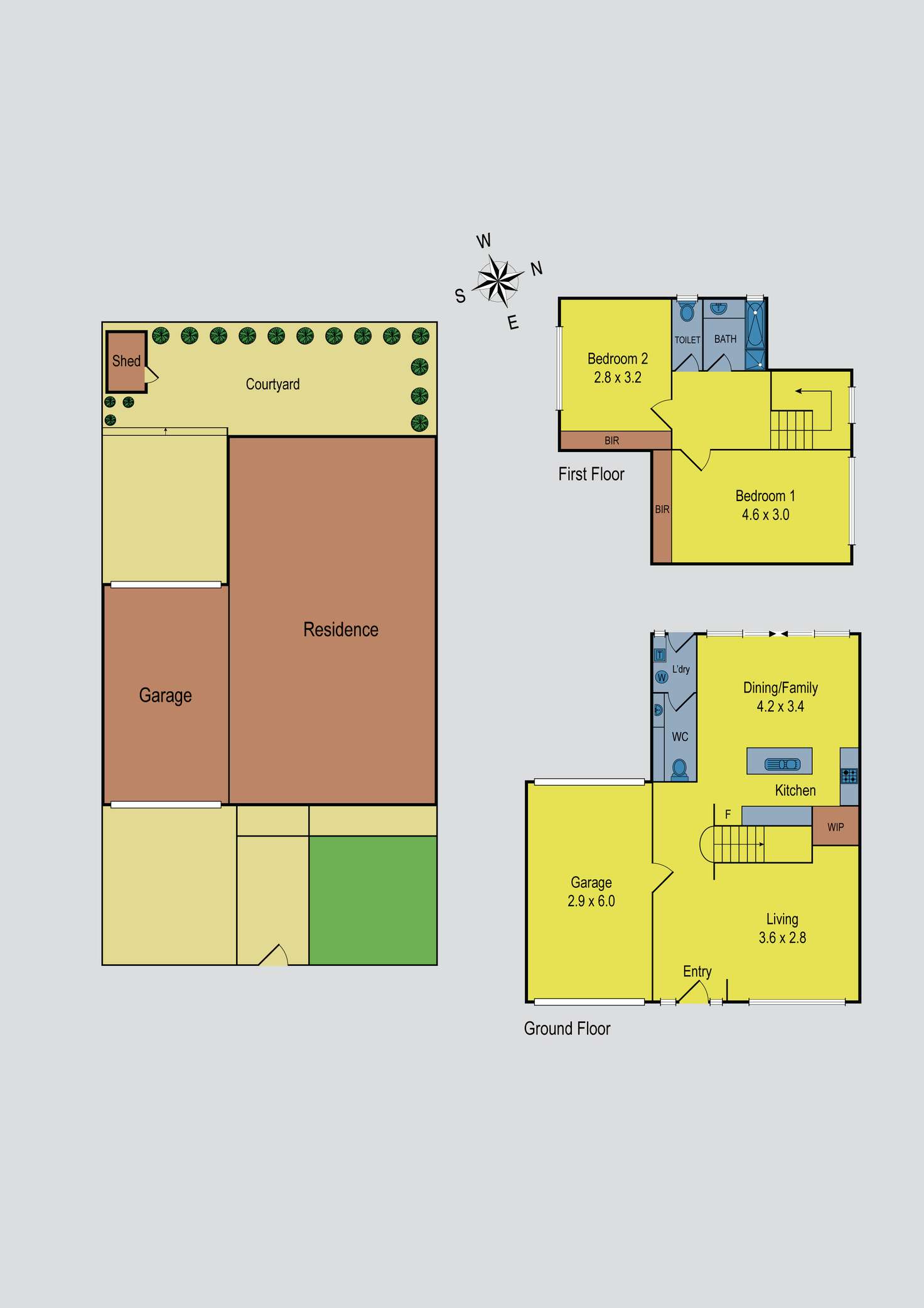 Floorplan of Homely townhouse listing, 12 Langs Road, Ascot Vale VIC 3032