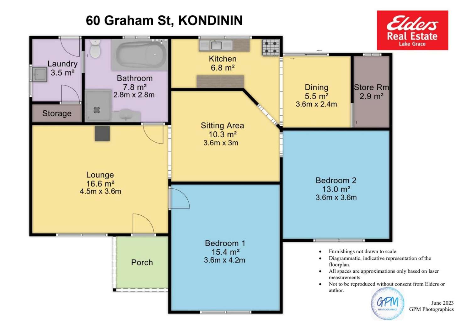 Floorplan of Homely house listing, 60 Graham  Street, Kondinin WA 6367