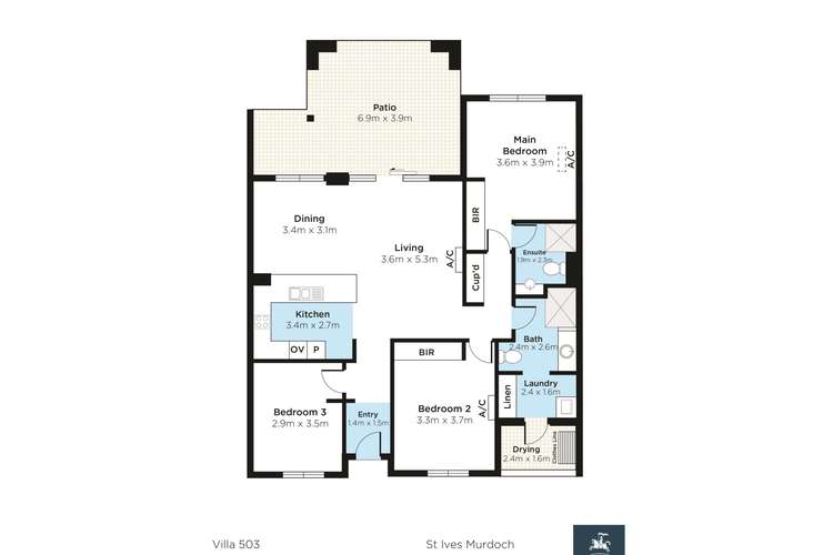 Floorplan of Homely retirement listing, 503/22 Windelya Road, Murdoch WA 6150