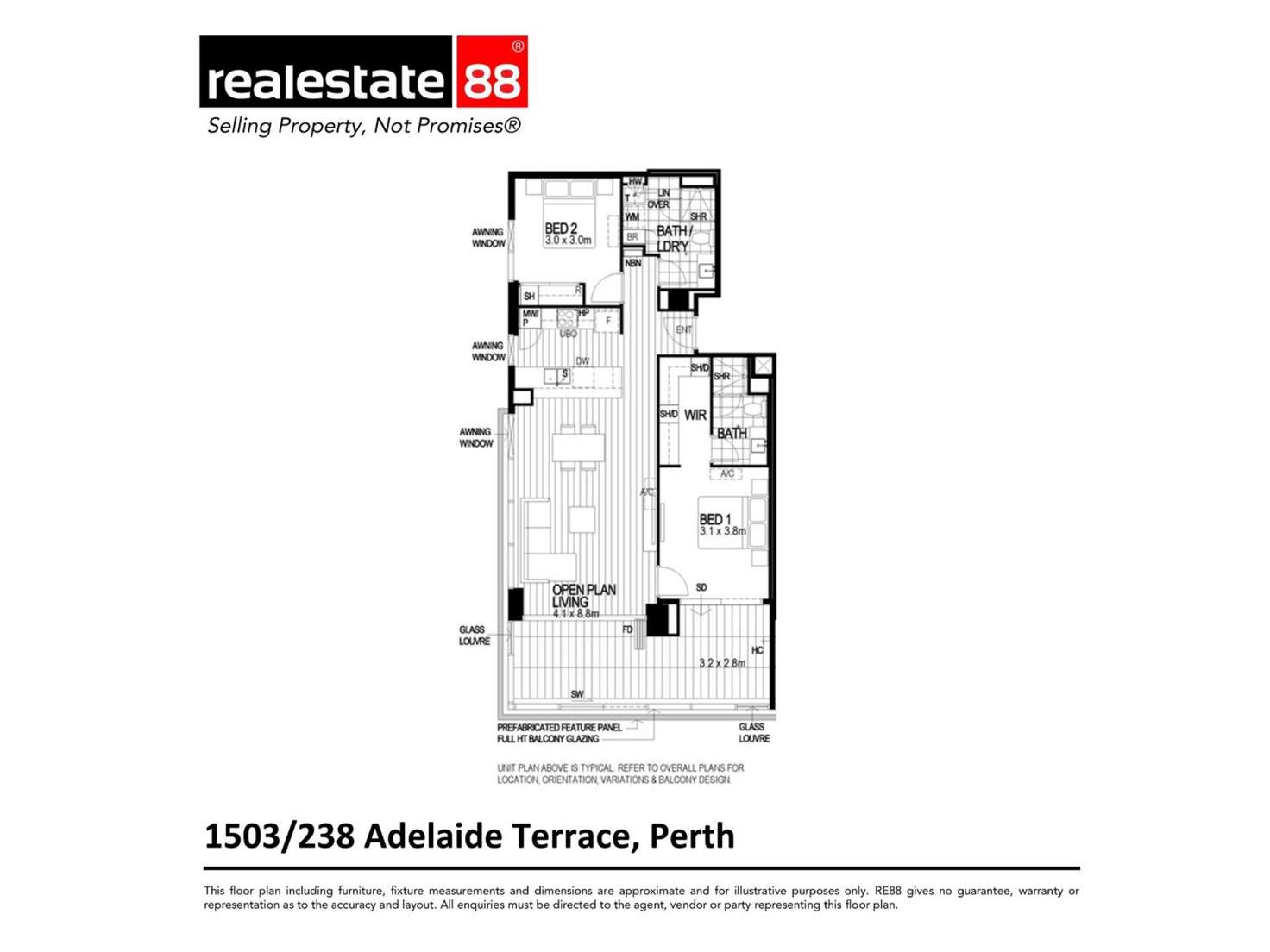Floorplan of Homely apartment listing, 1503/238 Adelaide Terrace, Perth WA 6000