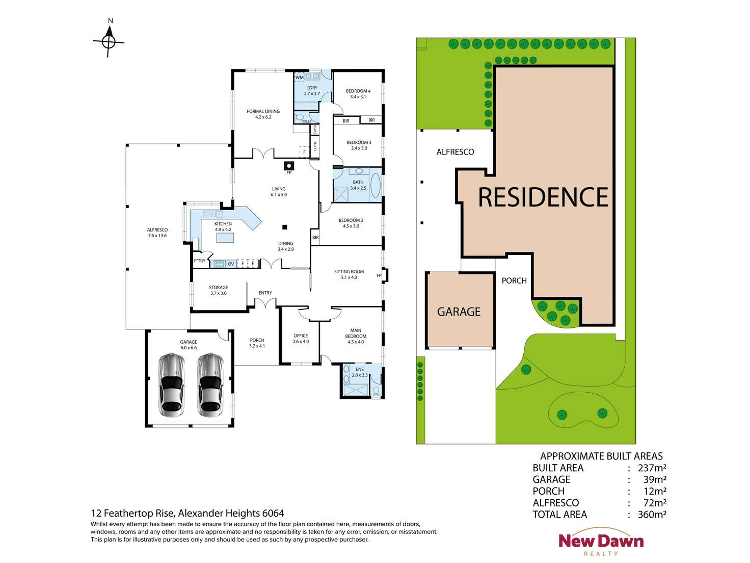 Floorplan of Homely house listing, 12 Feathertop Rise, Alexander Heights WA 6064