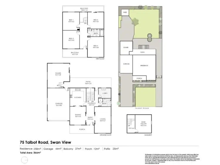 Floorplan of Homely house listing, 75 Talbot Road, Swan View WA 6056