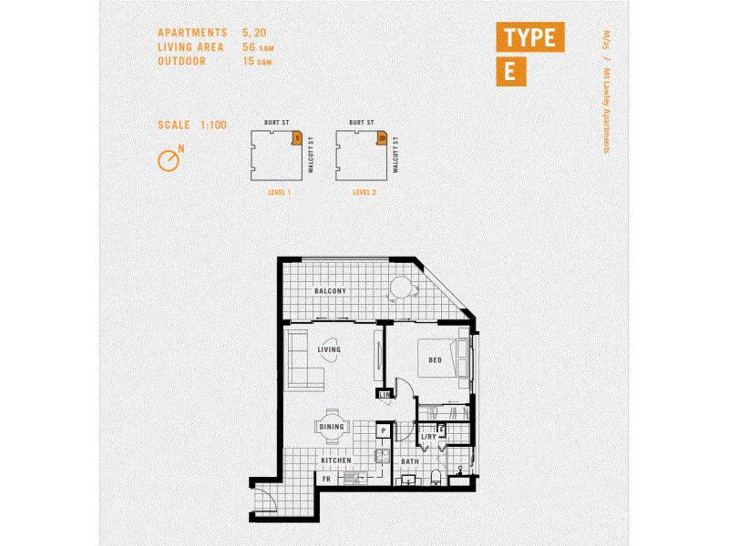Floorplan of Homely apartment listing, 20/159 Walcott Street, Mount Lawley WA 6050