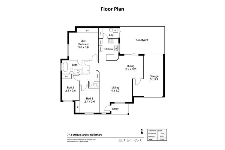 Floorplan of Homely villa listing, 7A Berrigan Street, Nollamara WA 6061