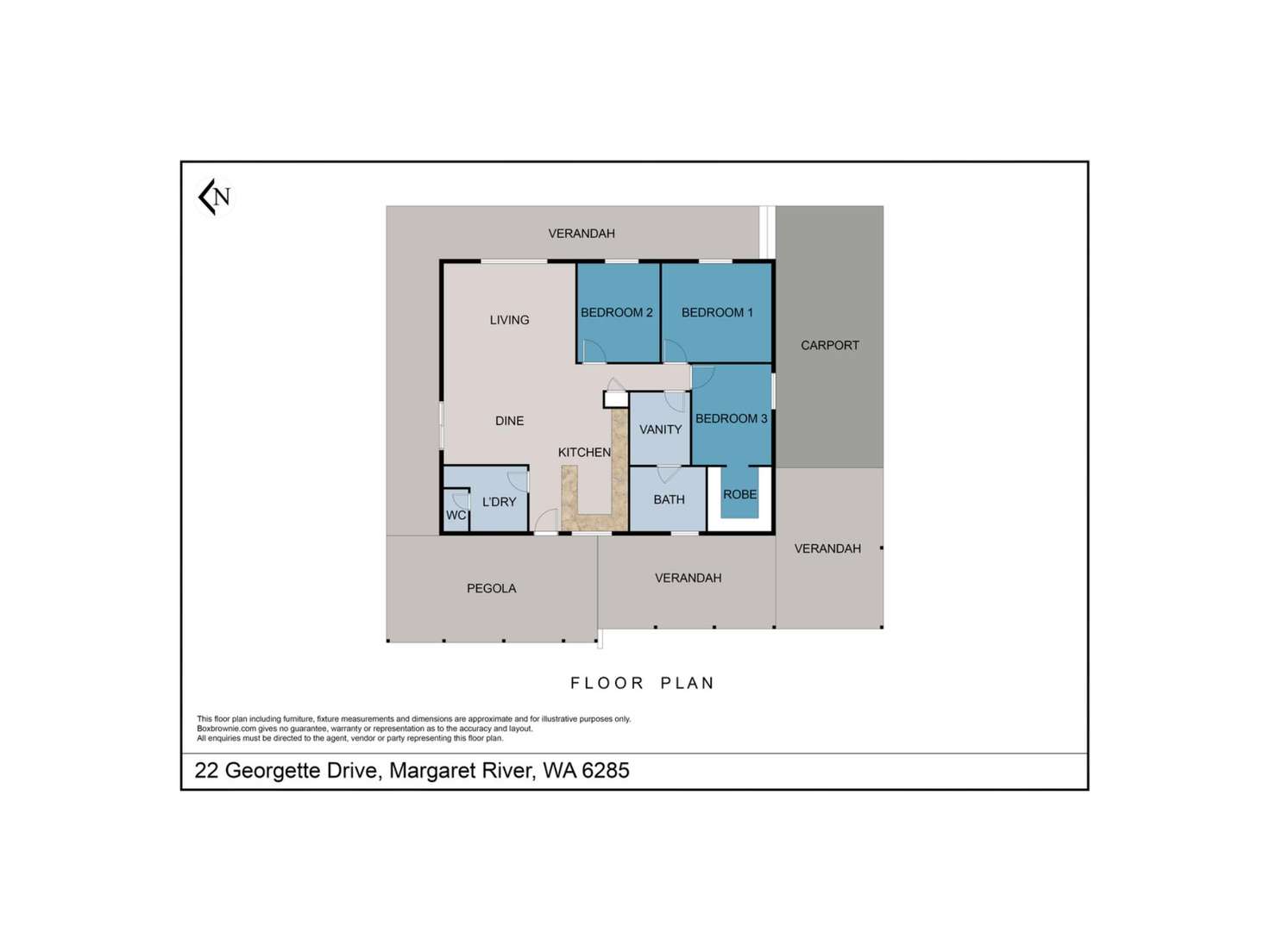 Floorplan of Homely house listing, 22 Georgette Drive, Margaret River WA 6285