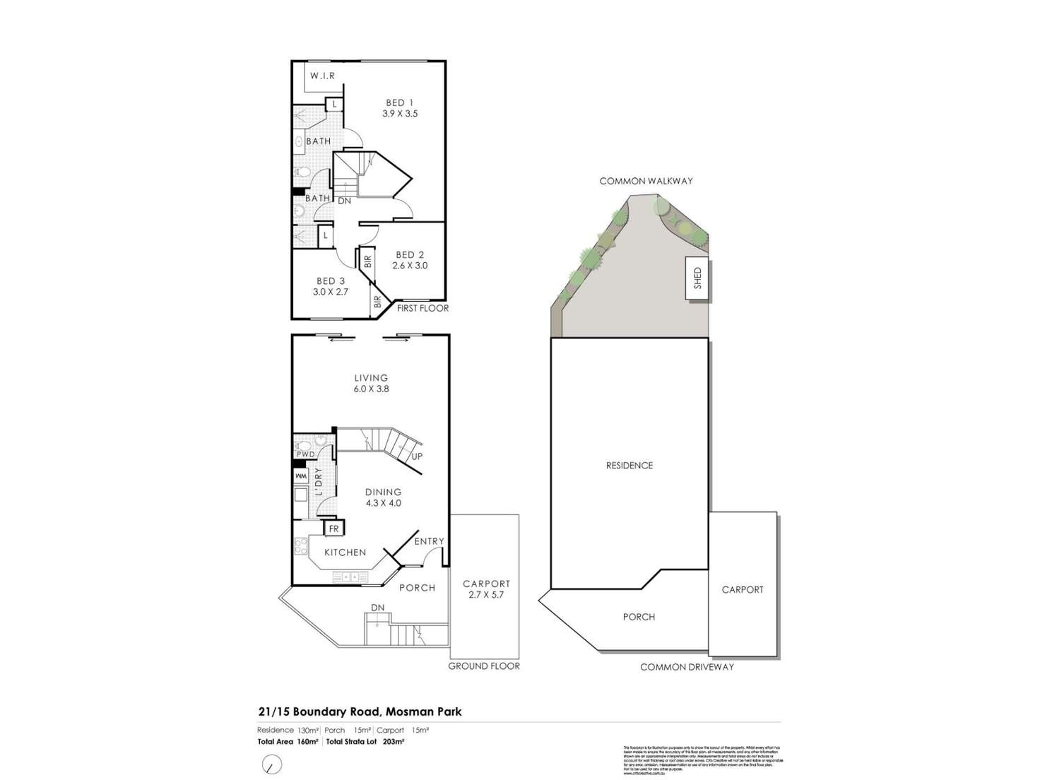Floorplan of Homely townhouse listing, 21/15 Boundary Road, Mosman Park WA 6012