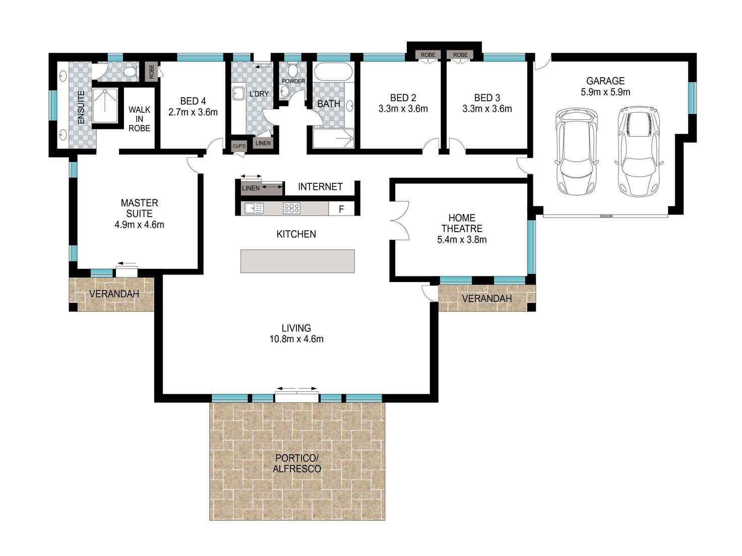 Floorplan of Homely house listing, 9 Fletcher Court, Leschenault WA 6233