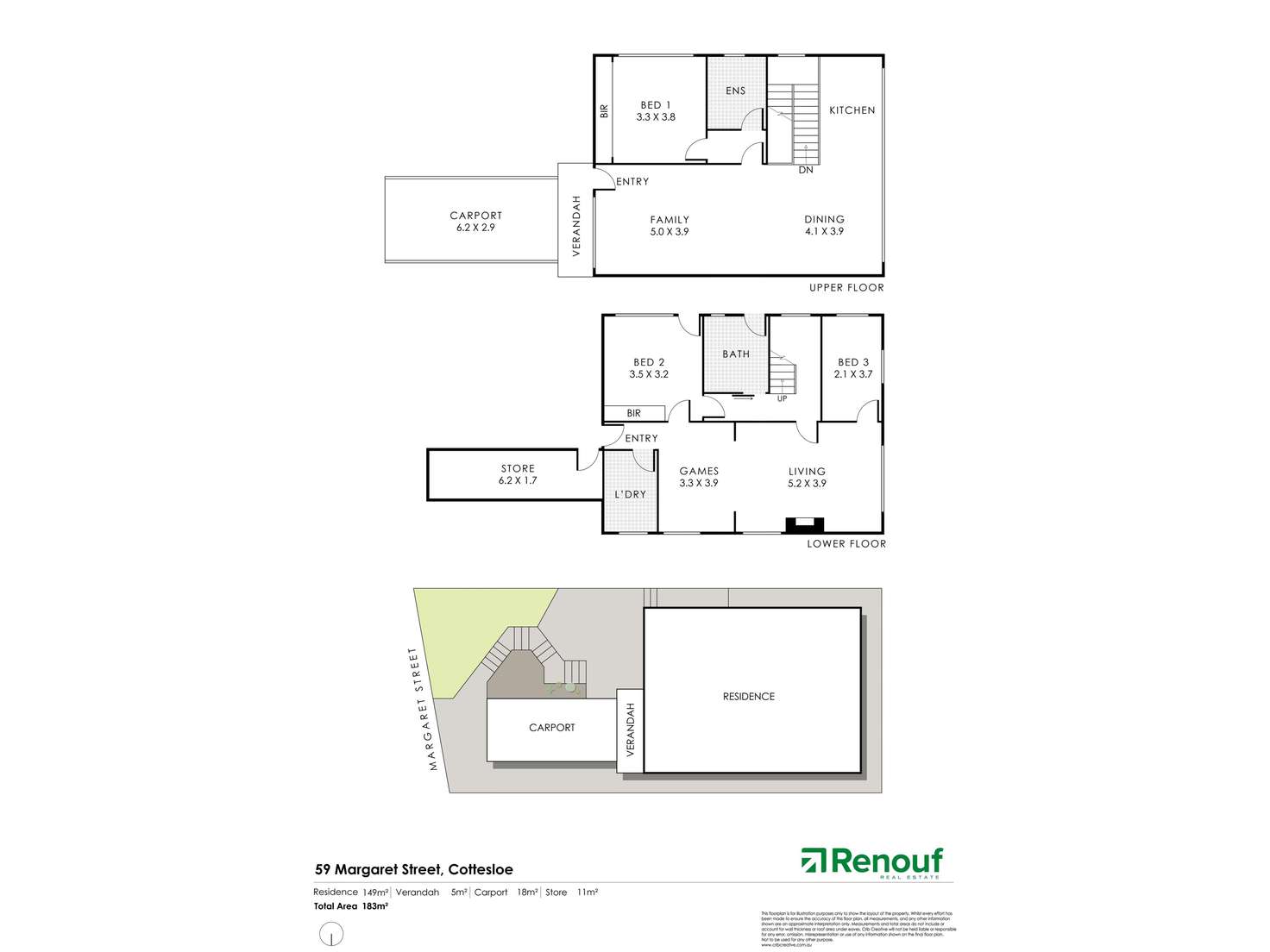 Floorplan of Homely house listing, 59 Margaret Street, Cottesloe WA 6011