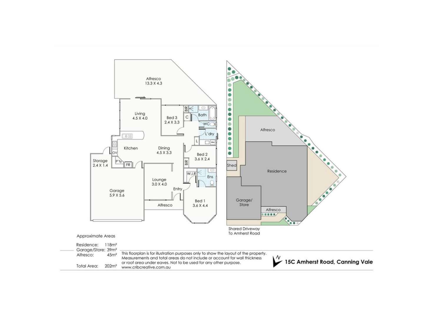 Floorplan of Homely house listing, 15C Amherst Road, Canning Vale WA 6155