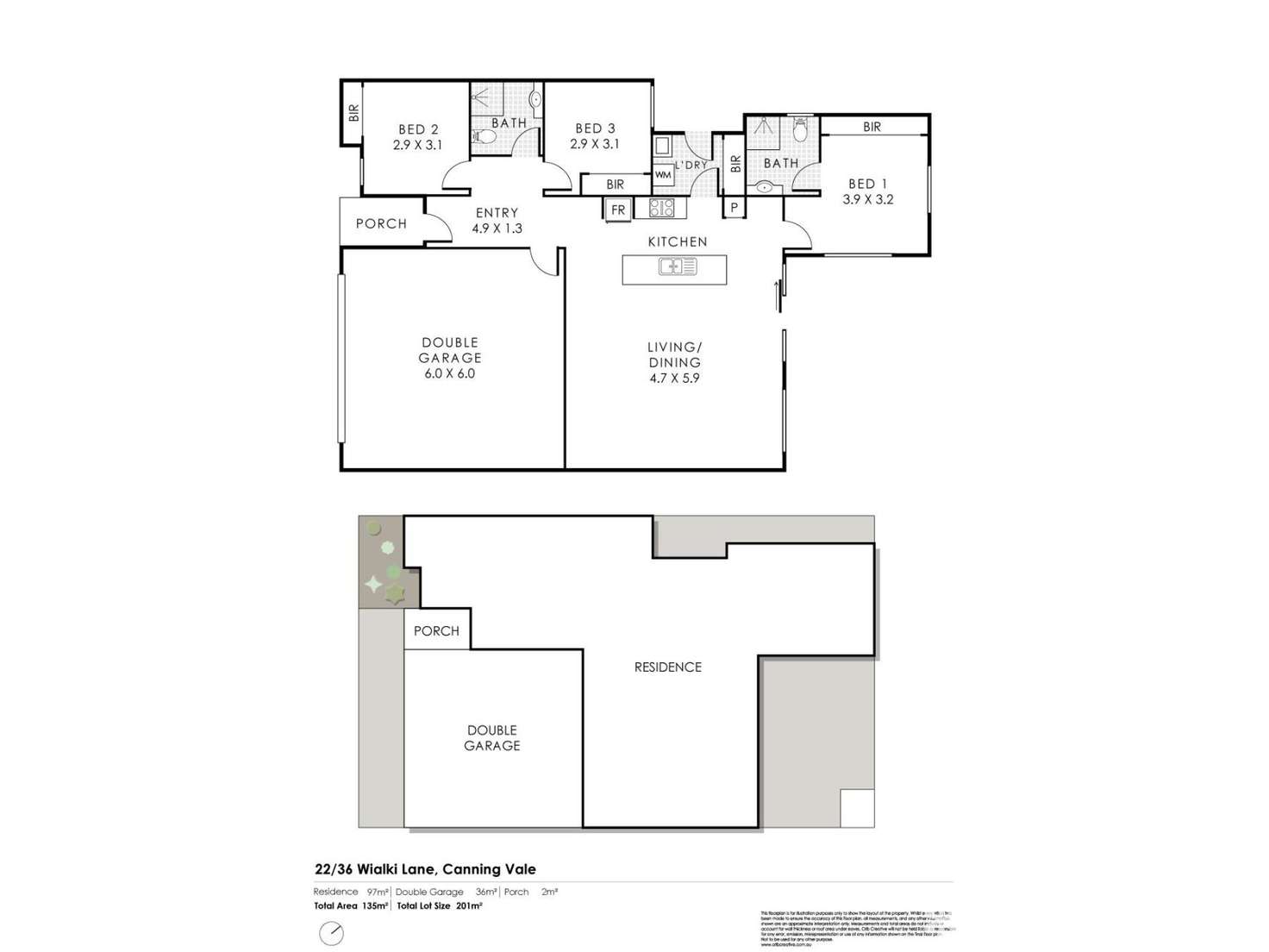Floorplan of Homely villa listing, 22/36 Wialki Lane, Canning Vale WA 6155