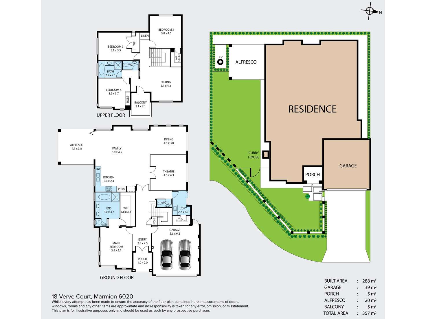 Floorplan of Homely house listing, 18 Verve Court, Marmion WA 6020