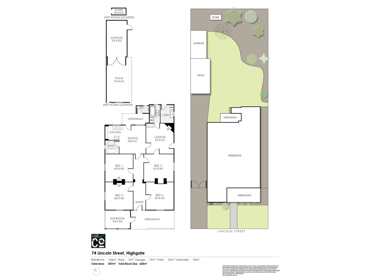 Floorplan of Homely house listing, 74 Lincoln Street, Highgate WA 6003
