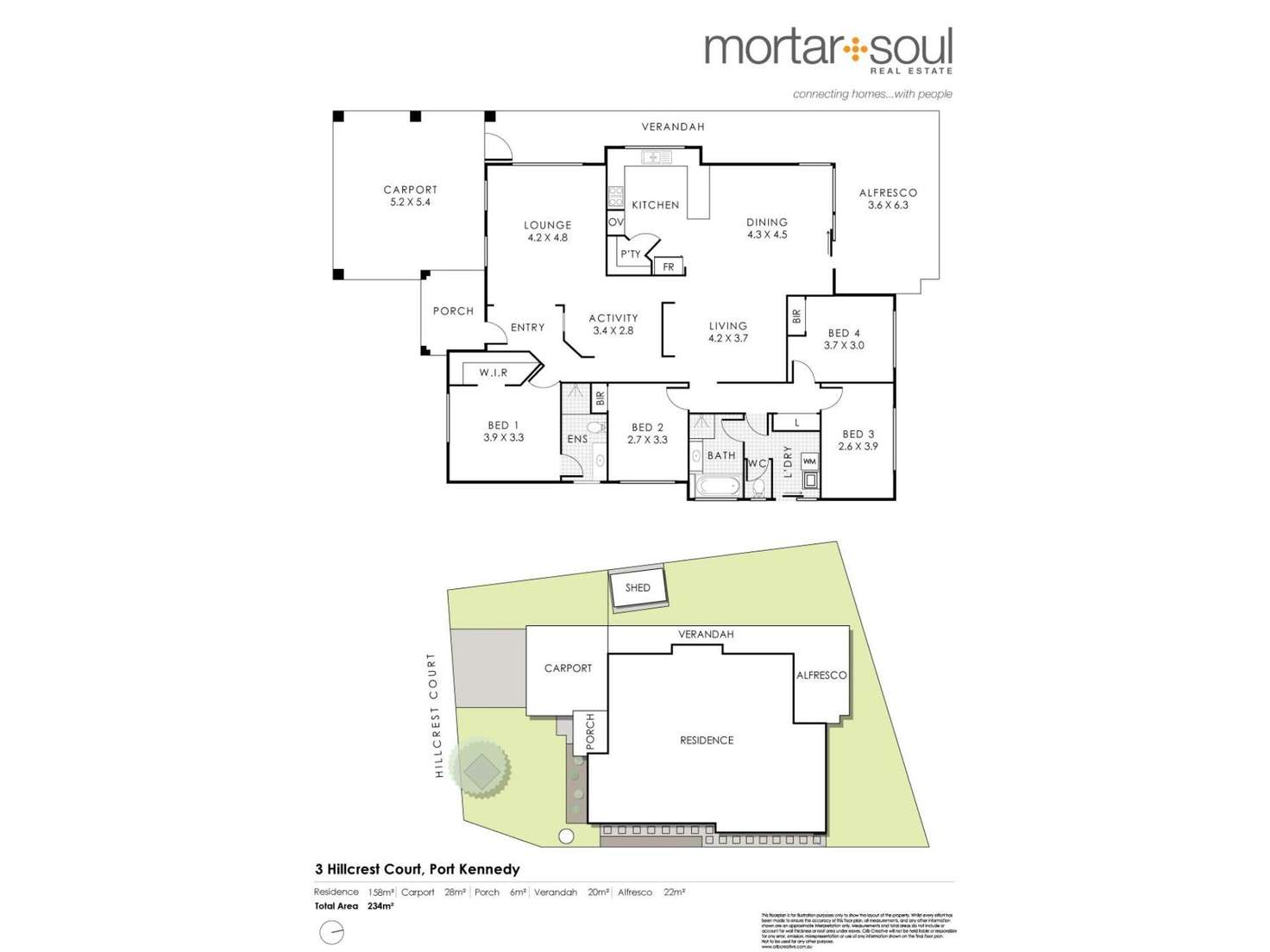 Floorplan of Homely house listing, 3 Hillcrest Ct, Port Kennedy WA 6172