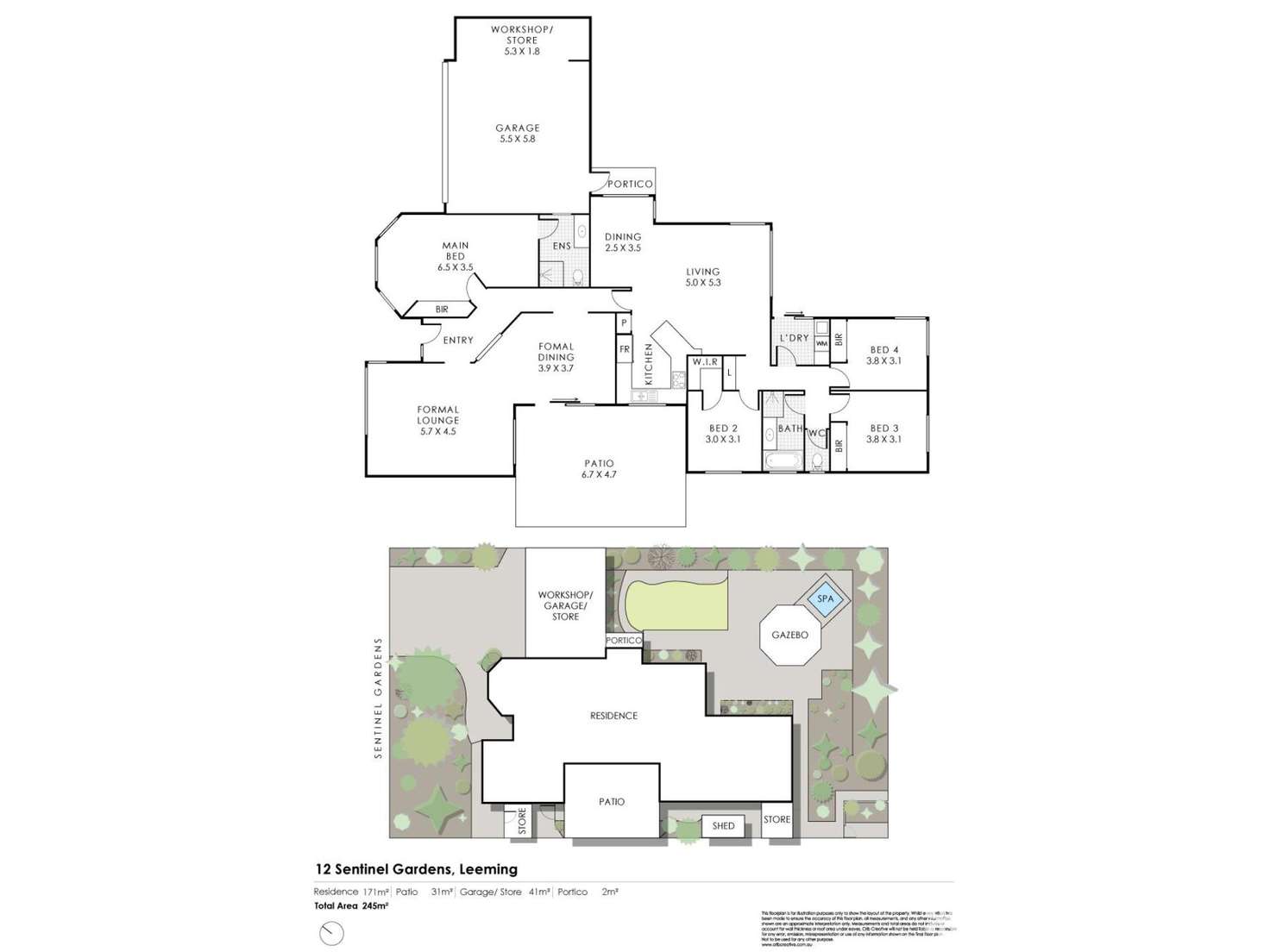 Floorplan of Homely house listing, 12 Sentinel Gardens, Leeming WA 6149