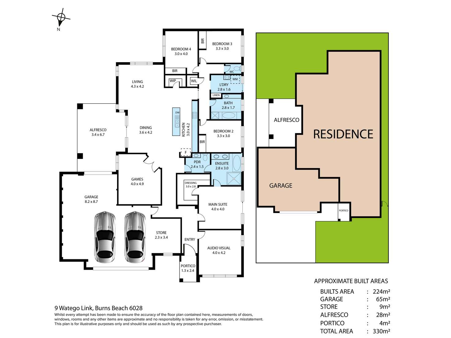Floorplan of Homely house listing, 9 Watego Link, Burns Beach WA 6028