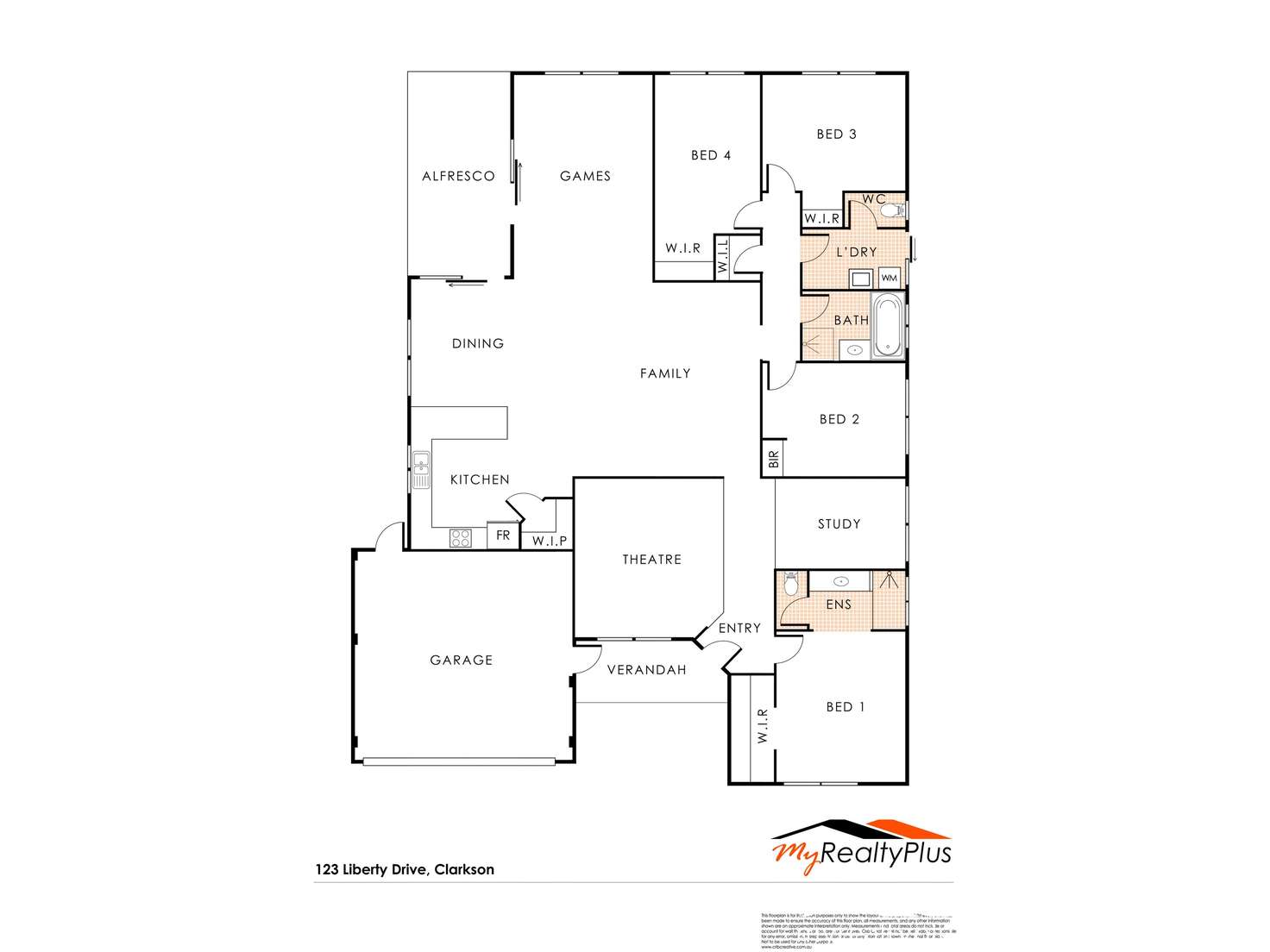 Floorplan of Homely house listing, 123 Liberty Drive, Clarkson WA 6030