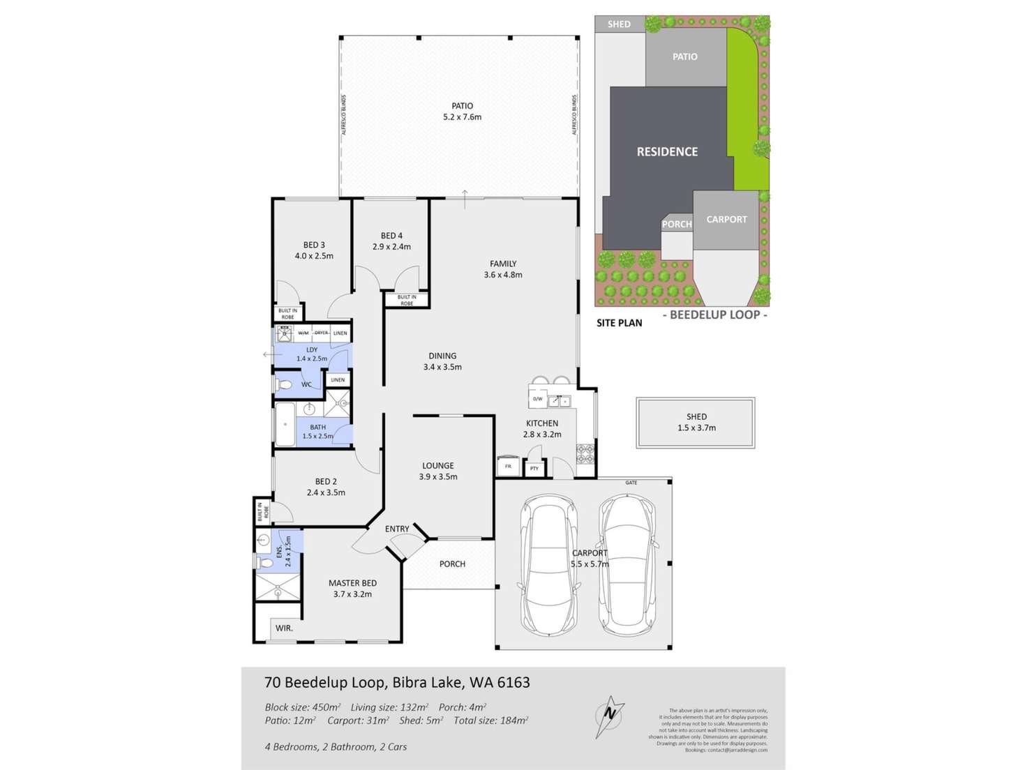Floorplan of Homely house listing, 70 Beedelup Loop, Bibra Lake WA 6163