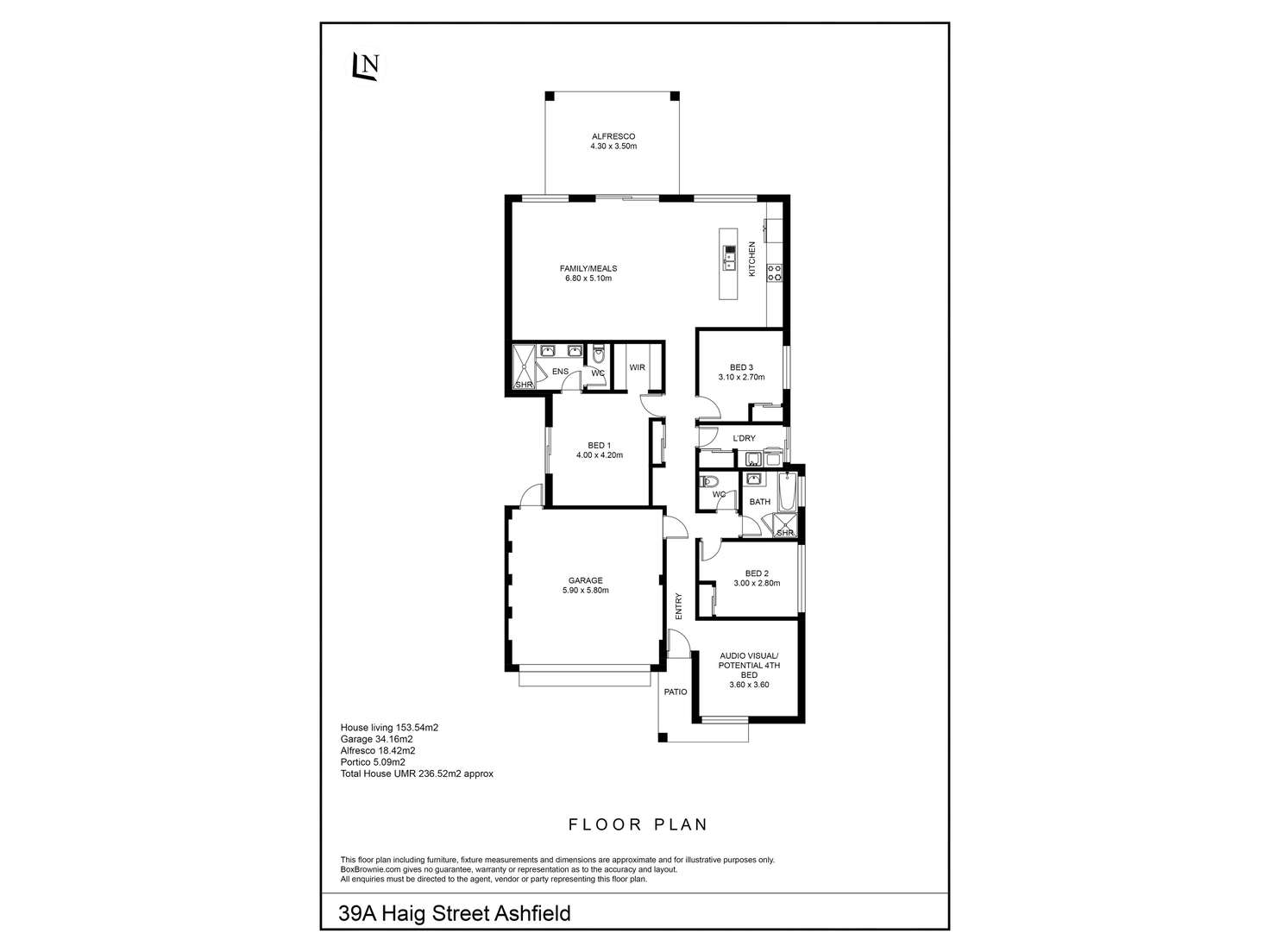Floorplan of Homely house listing, 39A Haig Street, Ashfield WA 6054