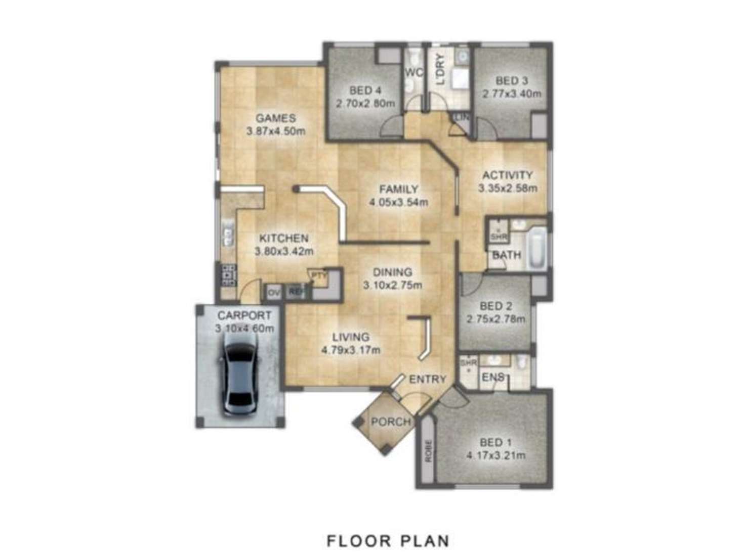 Floorplan of Homely house listing, 8 Barrul Place, Thornlie WA 6108