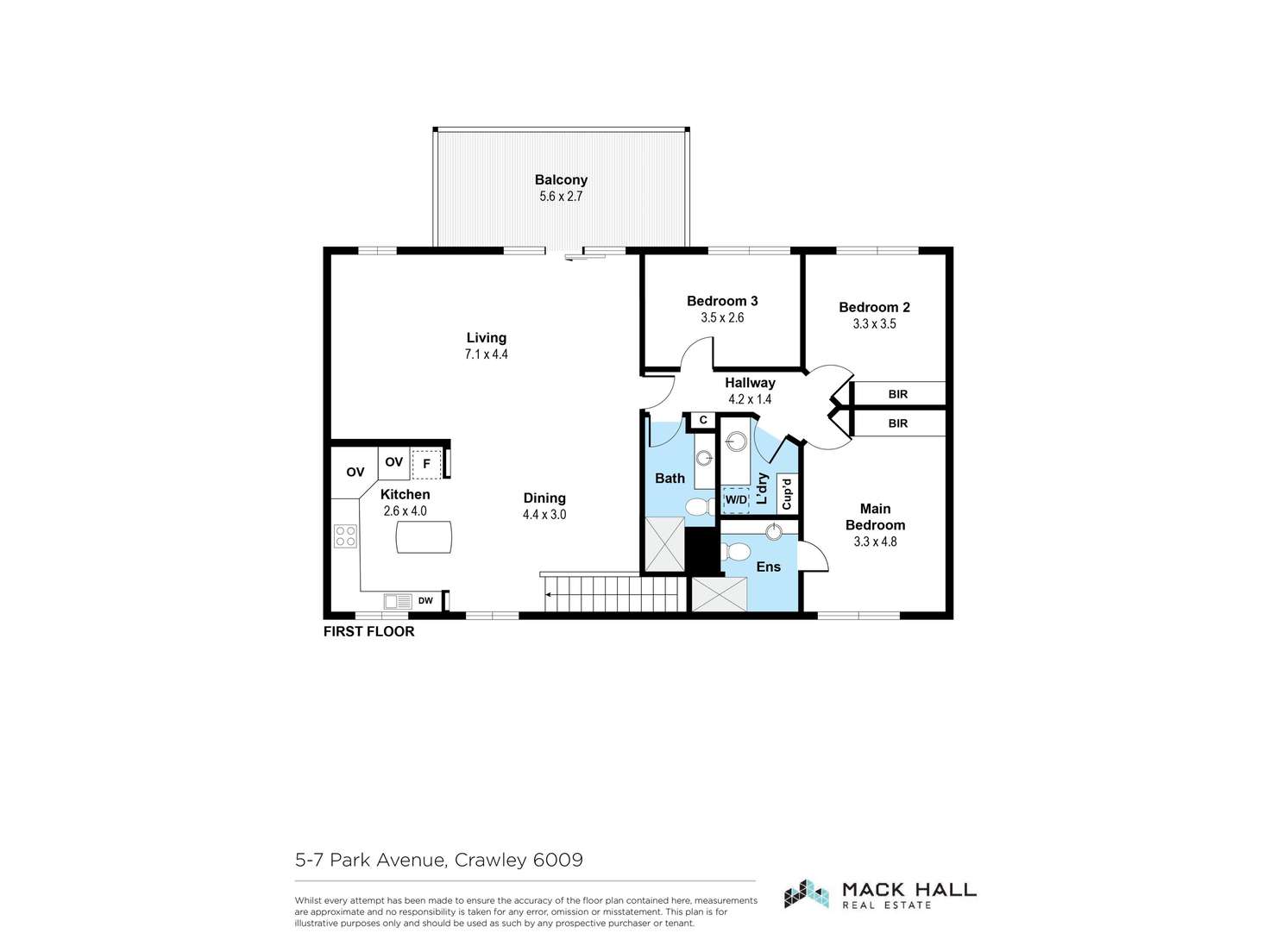 Floorplan of Homely apartment listing, 11/5-7 Park Avenue, Crawley WA 6009