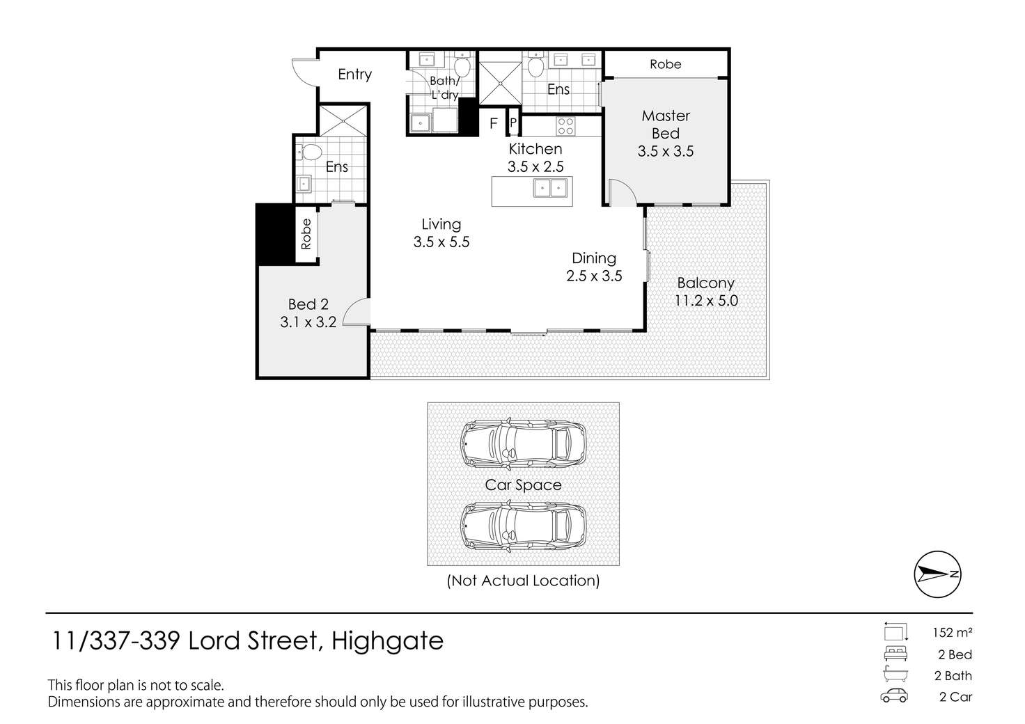 Floorplan of Homely apartment listing, 11/337-343 Lord  Street, Highgate WA 6003