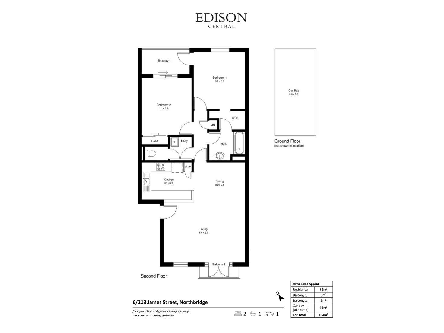 Floorplan of Homely apartment listing, 6/218 James Street, Northbridge WA 6003