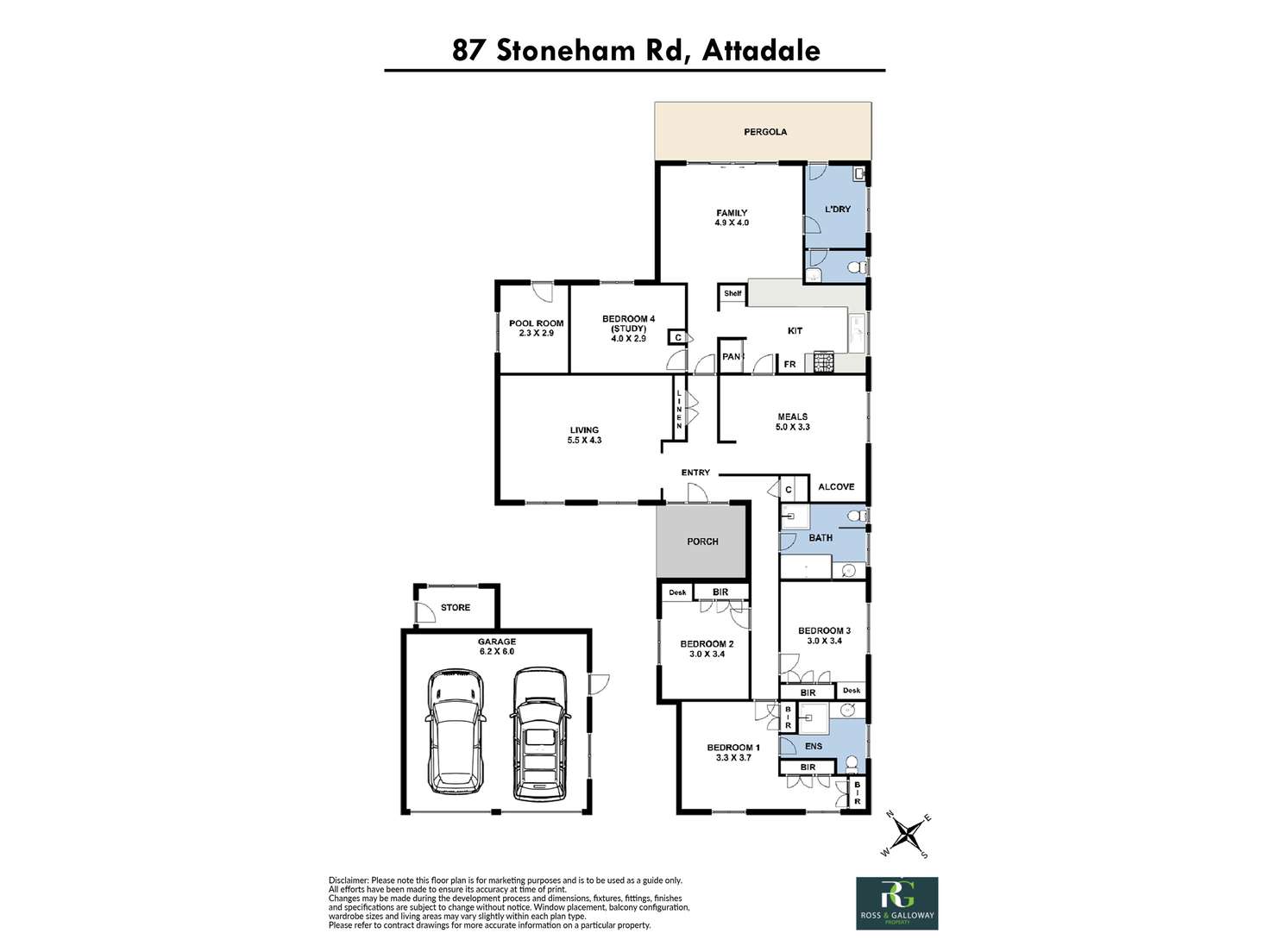 Floorplan of Homely house listing, 87 Stoneham Road, Attadale WA 6156