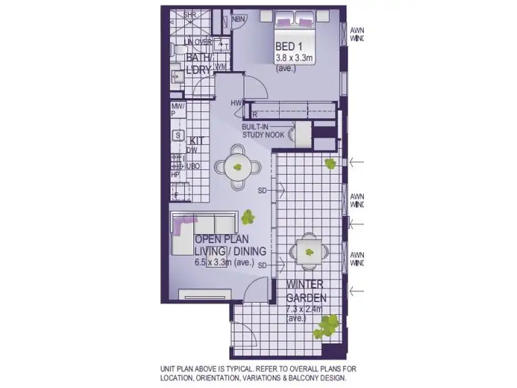 Floorplan of Homely apartment listing, 101/908 Canning Highway, Applecross WA 6153