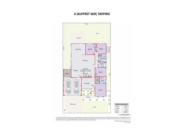 Floorplan of Homely house listing, 6 Jauffret Way, Tapping WA 6065