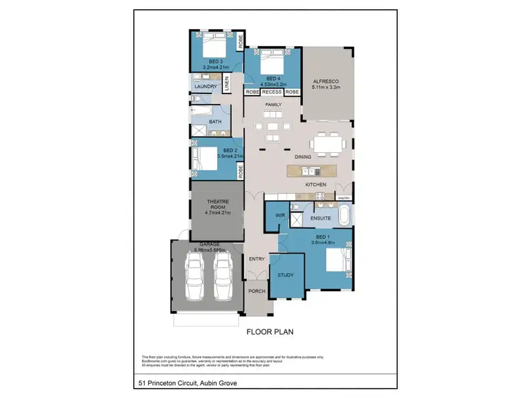 Floorplan of Homely house listing, 51 Princeton Circuit, Aubin Grove WA 6164