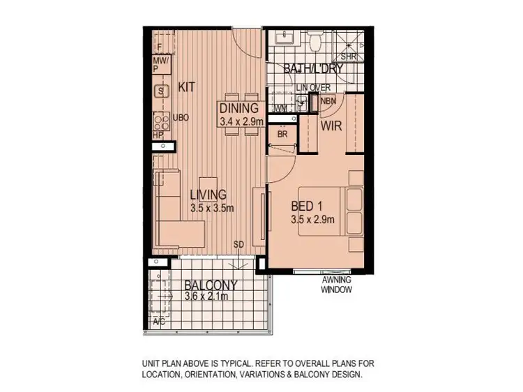 Floorplan of Homely apartment listing, 81/5 Rowe Avenue, Rivervale WA 6103