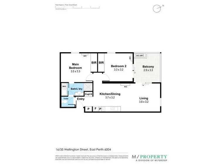 Floorplan of Homely apartment listing, 16/35 Wellington Street, East Perth WA 6004