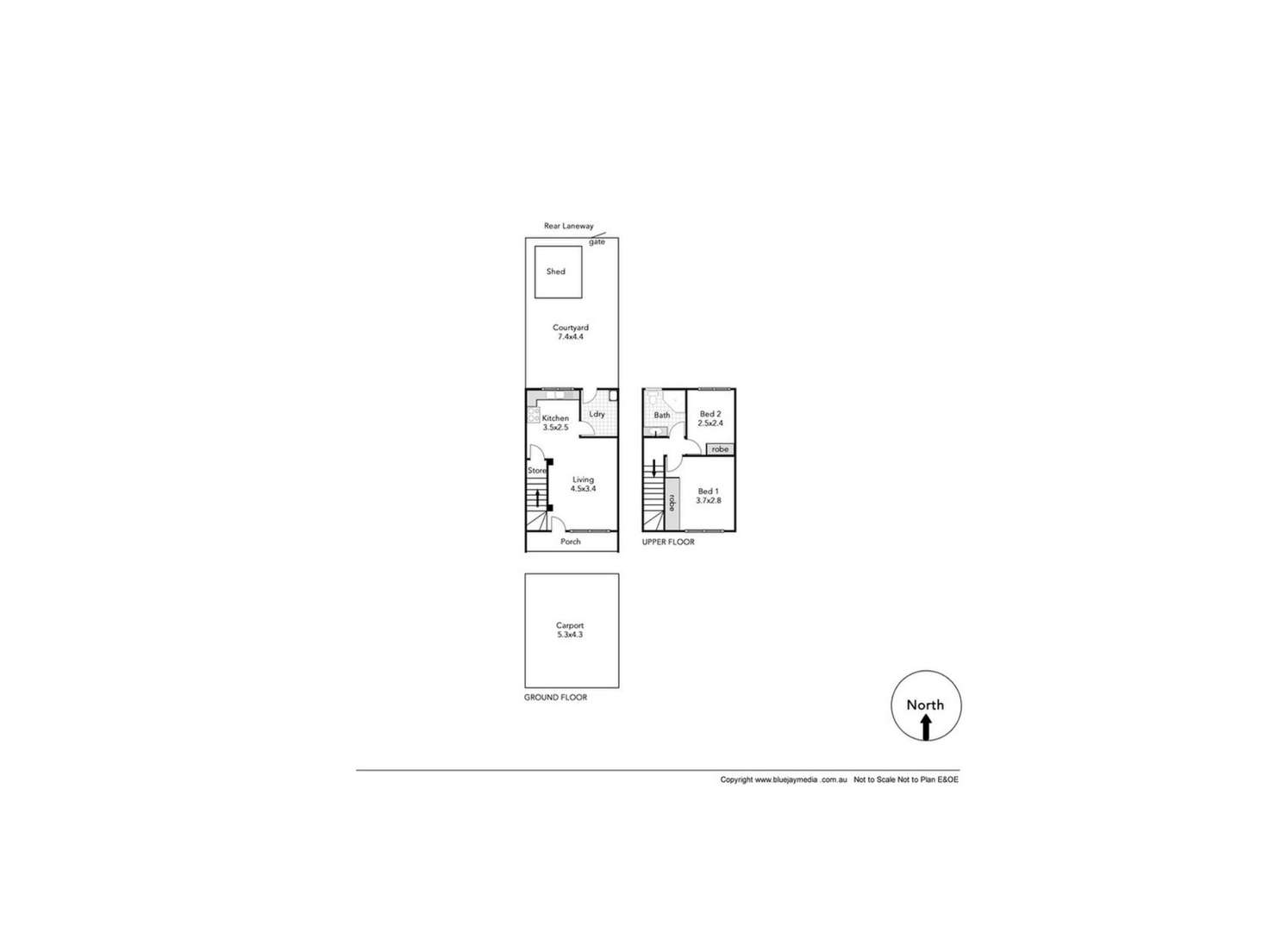 Floorplan of Homely townhouse listing, 3/80 Samson Street, White Gum Valley WA 6162