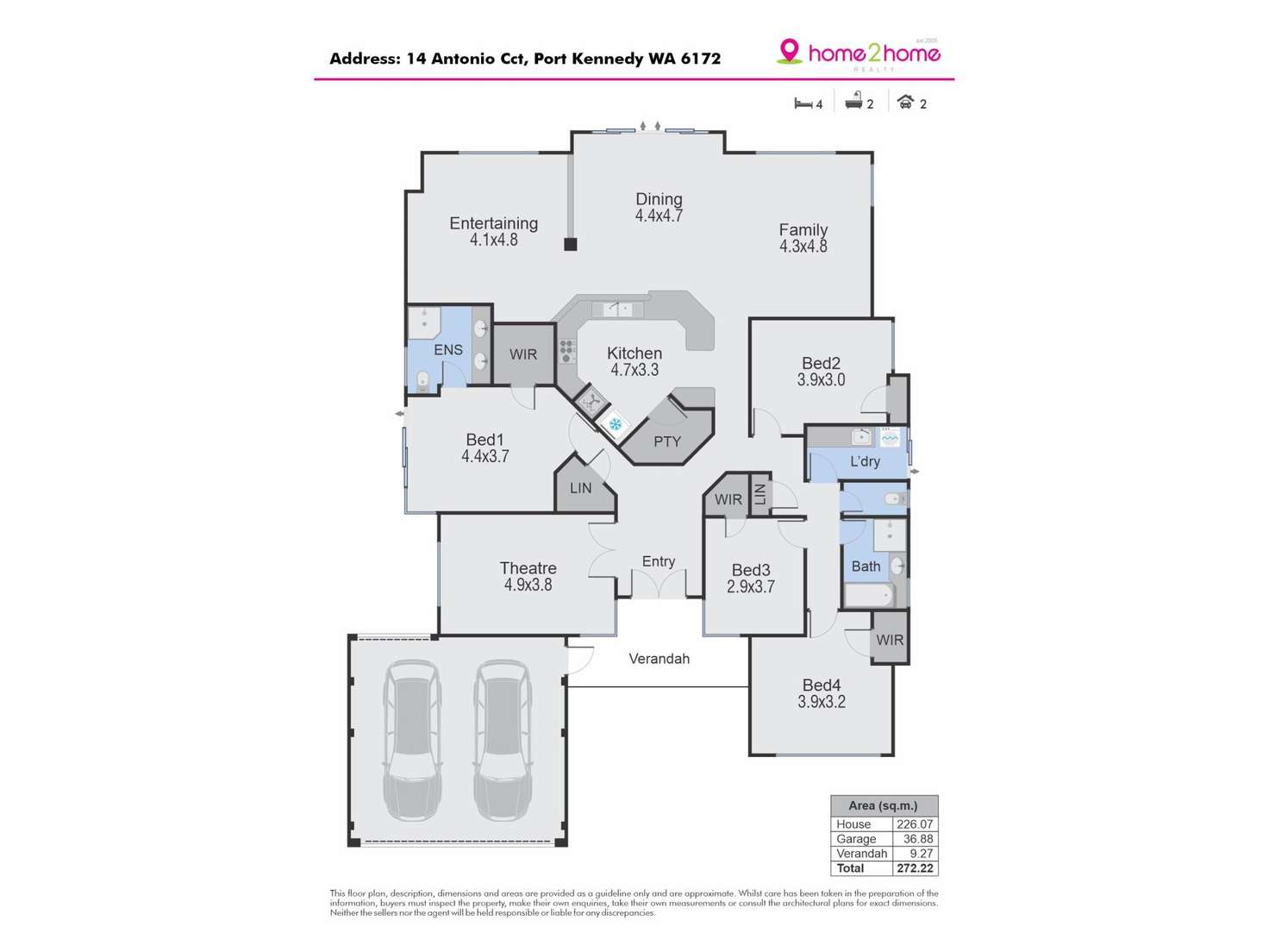 Floorplan of Homely house listing, 14 Antonio Circuit, Port Kennedy WA 6172